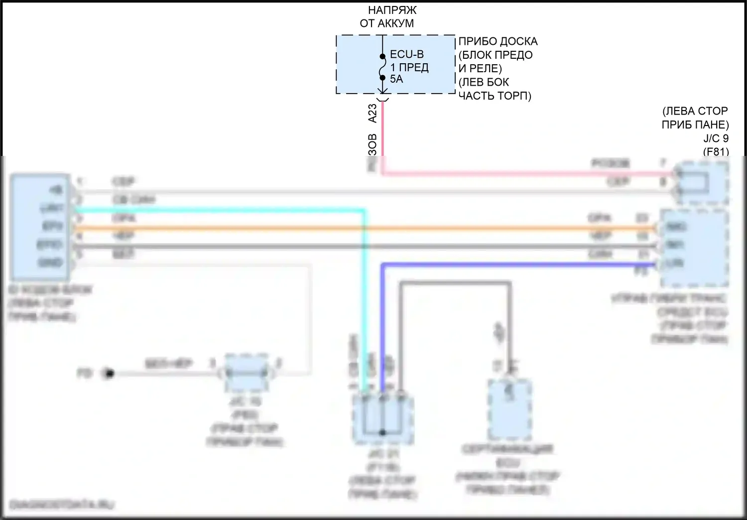 Prius Toyota IV рестайлинг (2018-2023): Электросхема иммобилайзера 