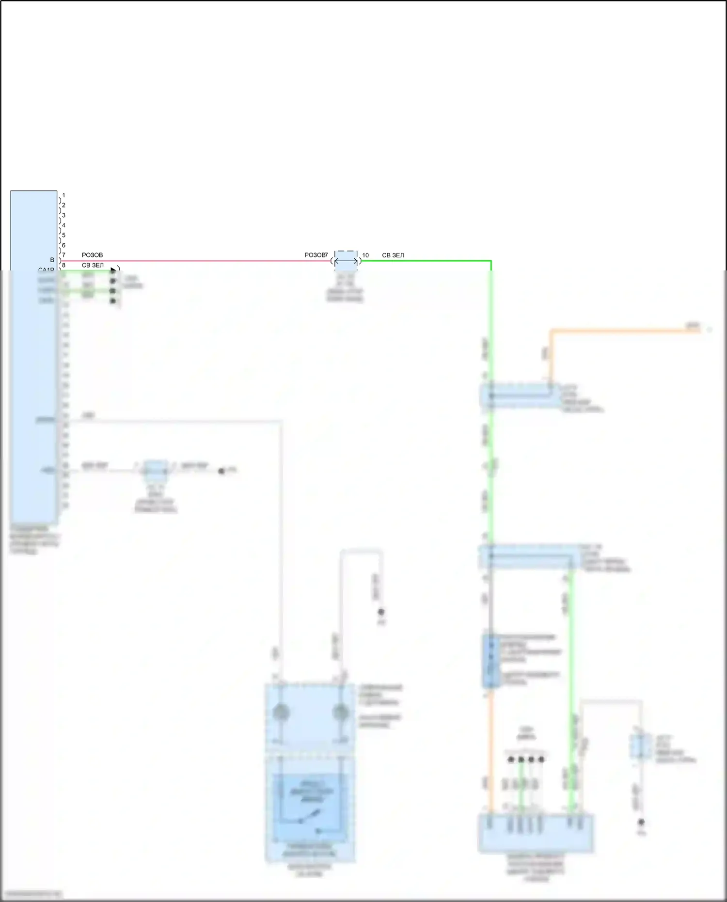 Prius Toyota IV рестайлинг (2018-2023): Электросхема сигнализации о выходе из полосы движения (1 из 2) 