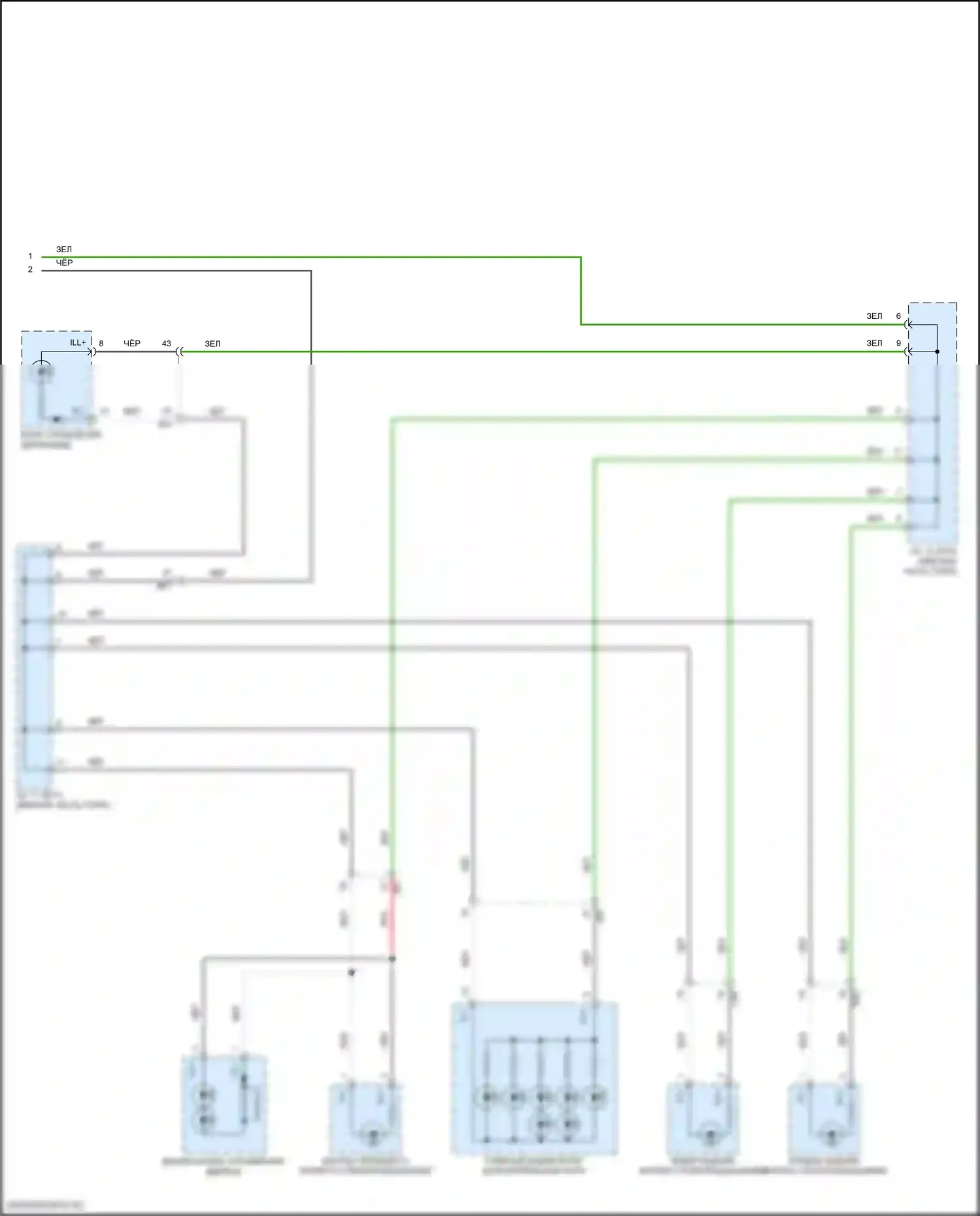 Prius Toyota IV (2015-2019): Электросхема подсветки приборной панели (4 из 4) 