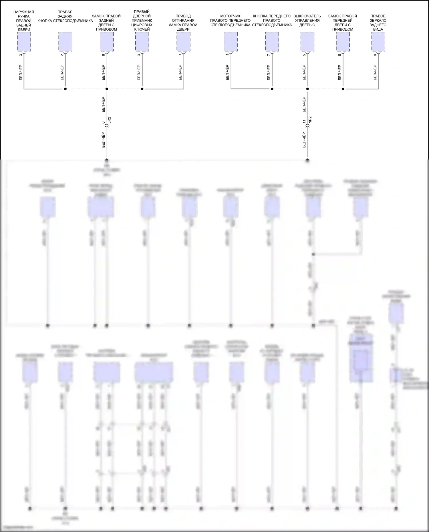 Prius Toyota V (2023-2024): Электросхема разводки массы (3 из 6) 