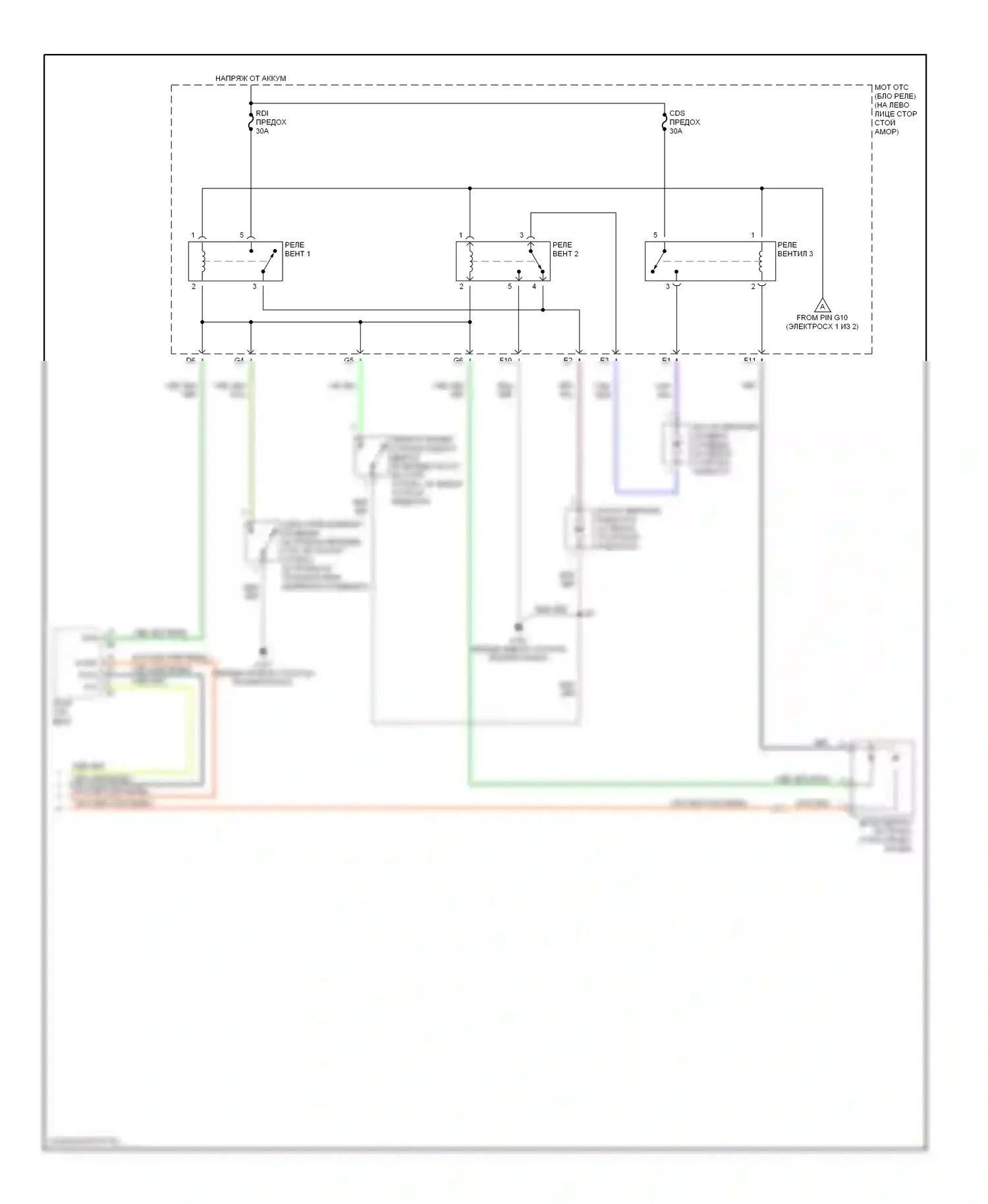 RAV4 Toyota II (2000-2003): Электросхема ручного кондиционера (2 из 2) 