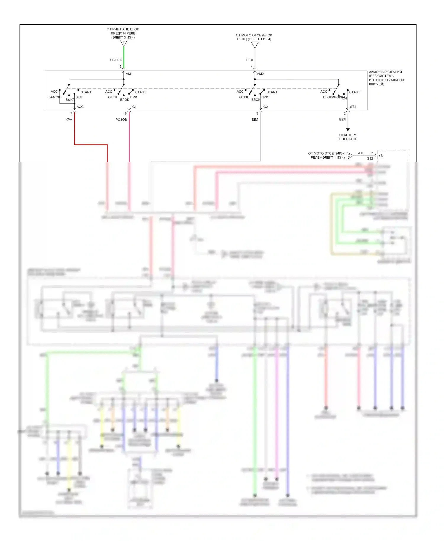 RAV4 Toyota IV (2012-2015): Электросхема блока предохранителей реле, кроме ev (2 из 4) 