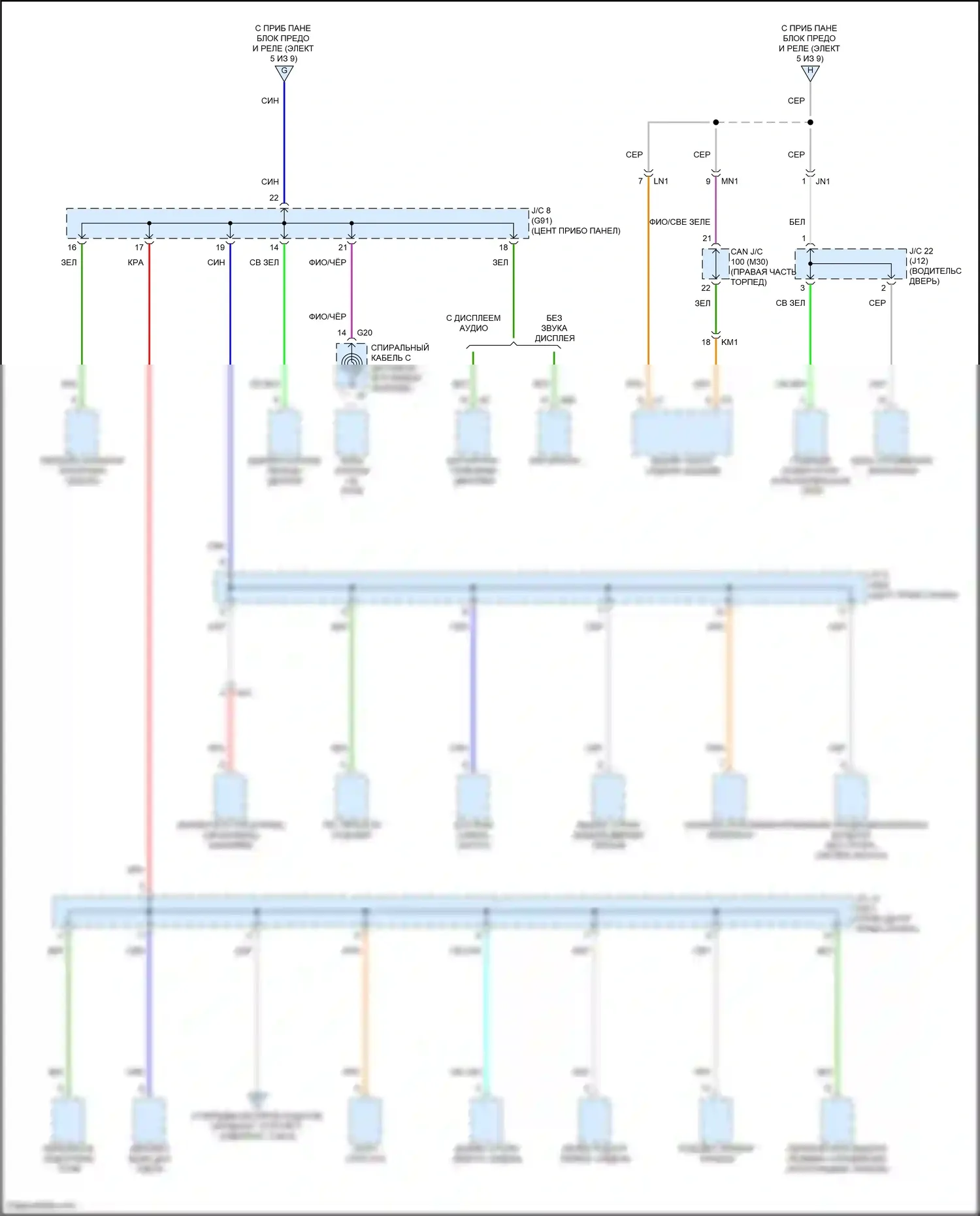 RAV4 Toyota V (2018-2024): Электросхема блока предохранителей реле, гибридного (6 из 9) 