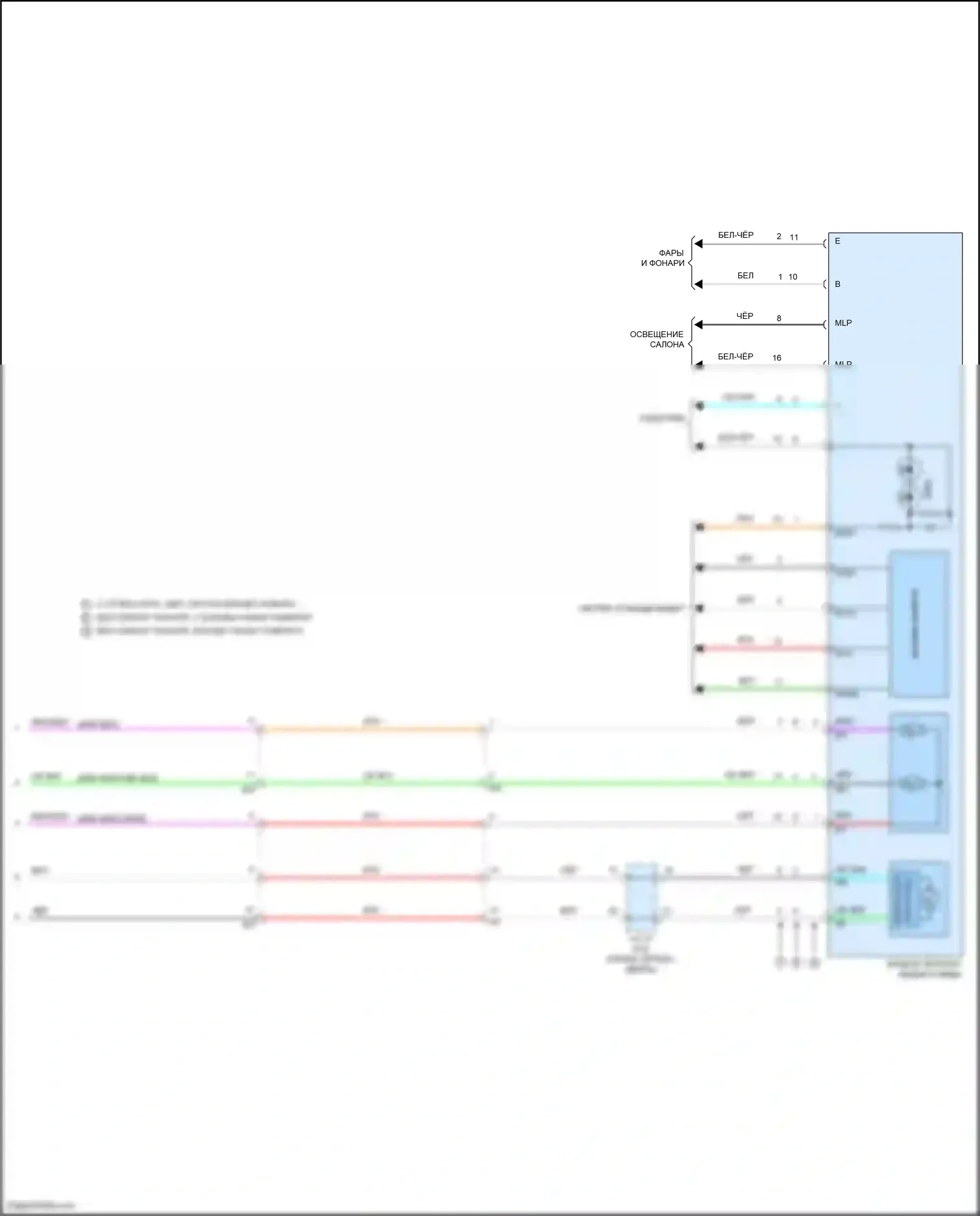 RAV4 Toyota V (2018-2024): Управление зеркалами заднего вида электросхема (2 из 2) 
