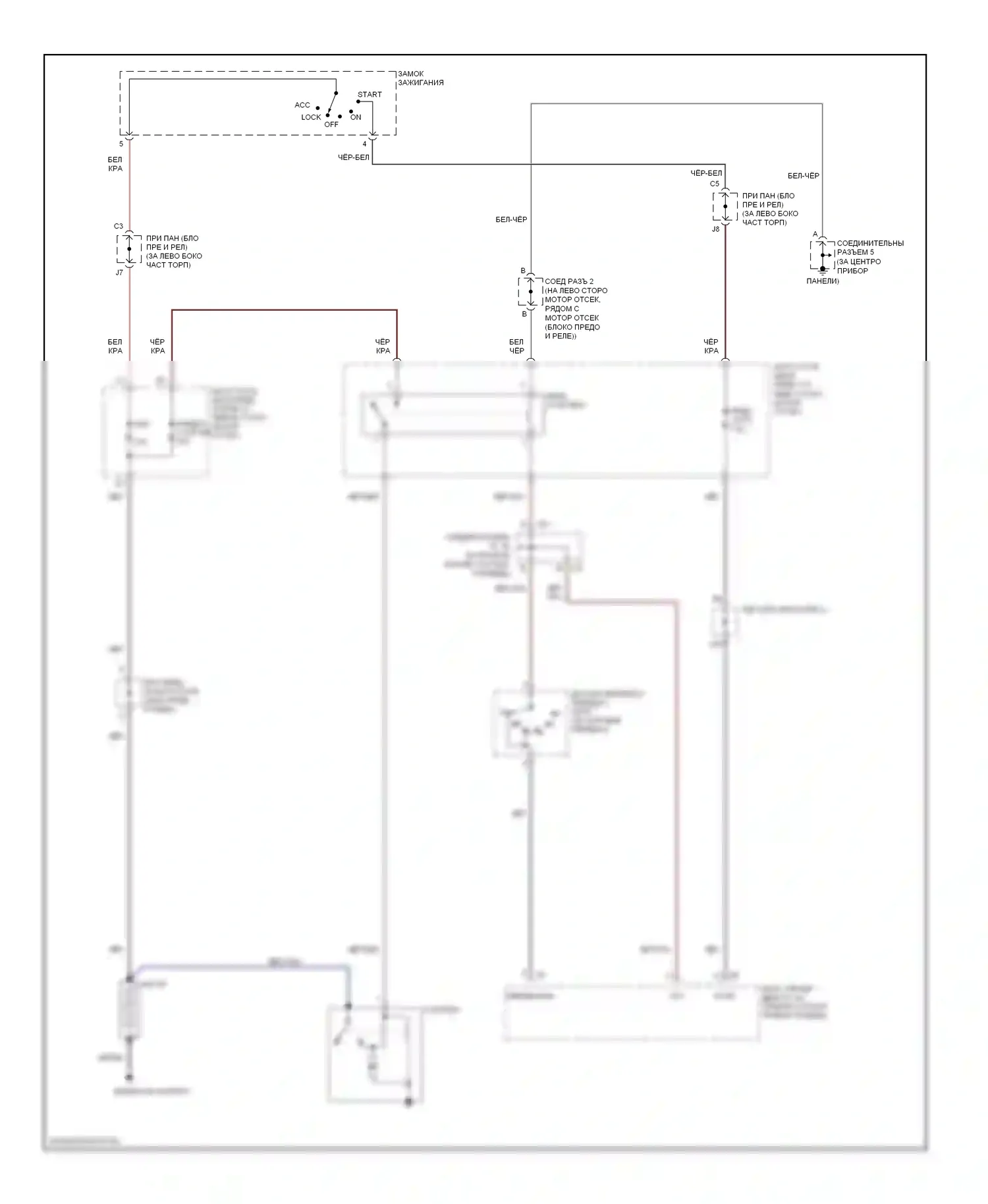 Sequoia Toyota I рестайлинг (2004-2007): Электросхема стартера 