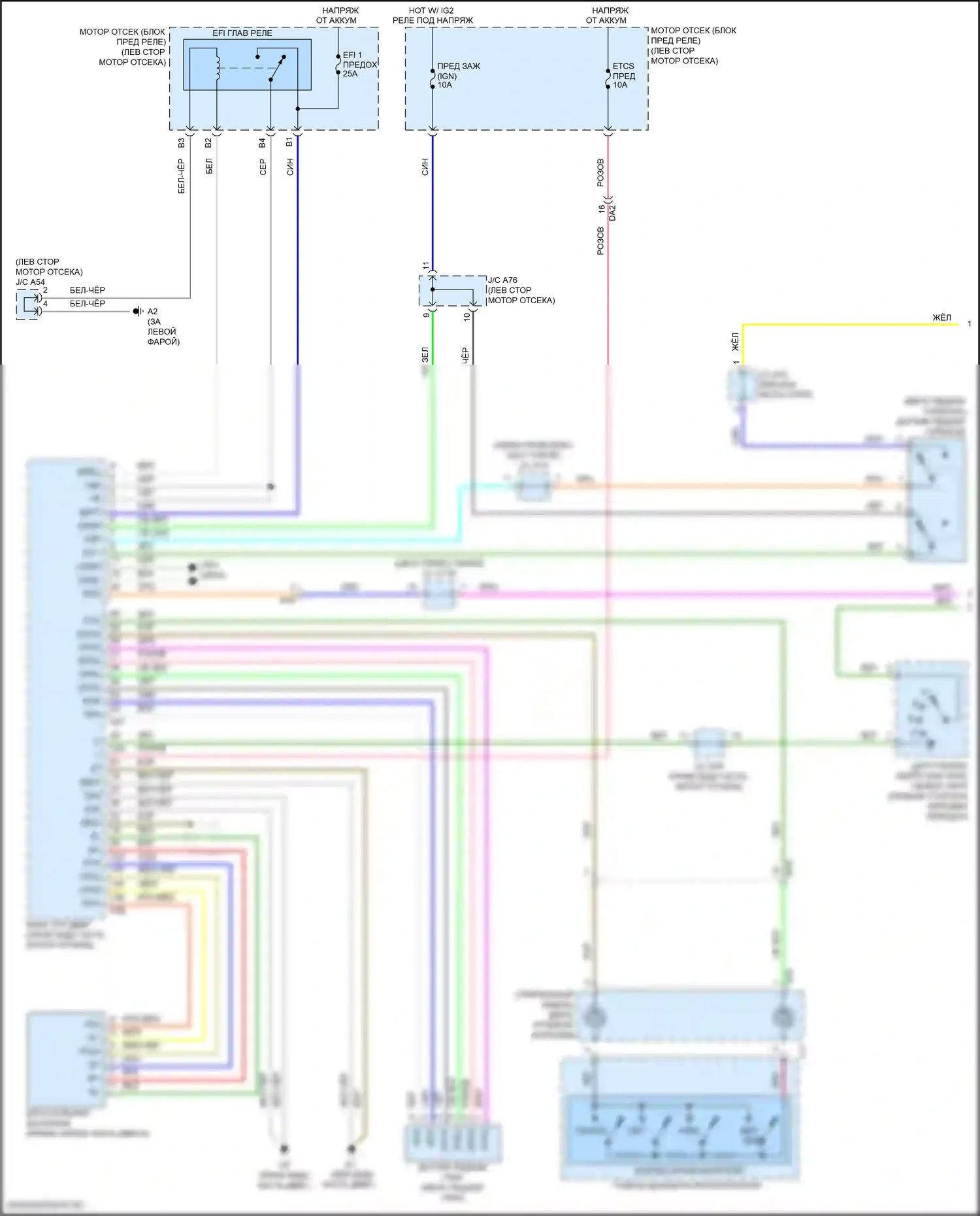 Sequoia Toyota II рестайлинг (2017-2022): Электросхема круиз-контроля (1 из 2) 