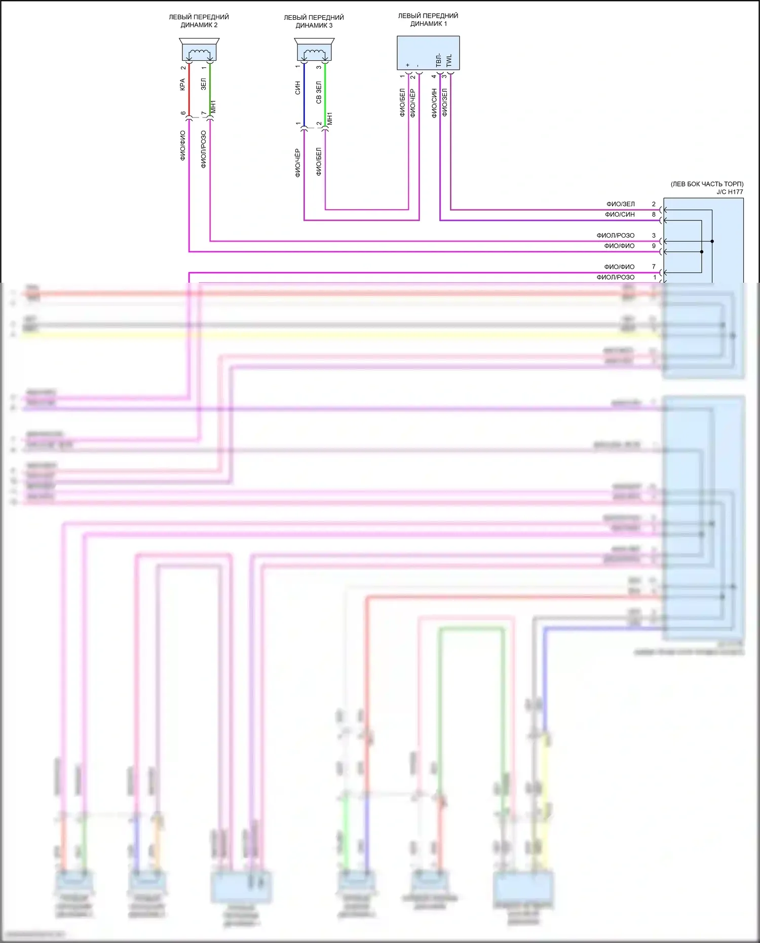 Sequoia Toyota II рестайлинг (2017-2022): Электросхема навигации, 12 динамиков (5 из 5) 