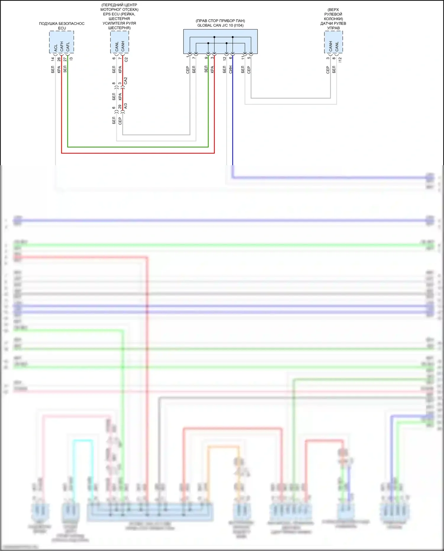 Sequoia Toyota III (2022-2024): Can шина электросхема (4 из 6) 