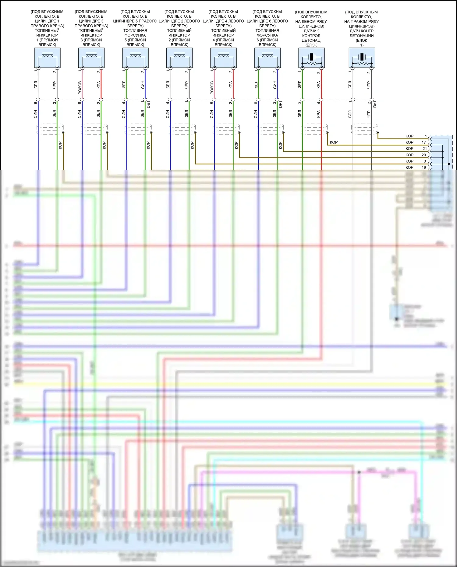 Sequoia Toyota III (2022-2024): Электросхема двигателя 3.4л турбо, электросхема органов управления двигателем (7 из 8) 