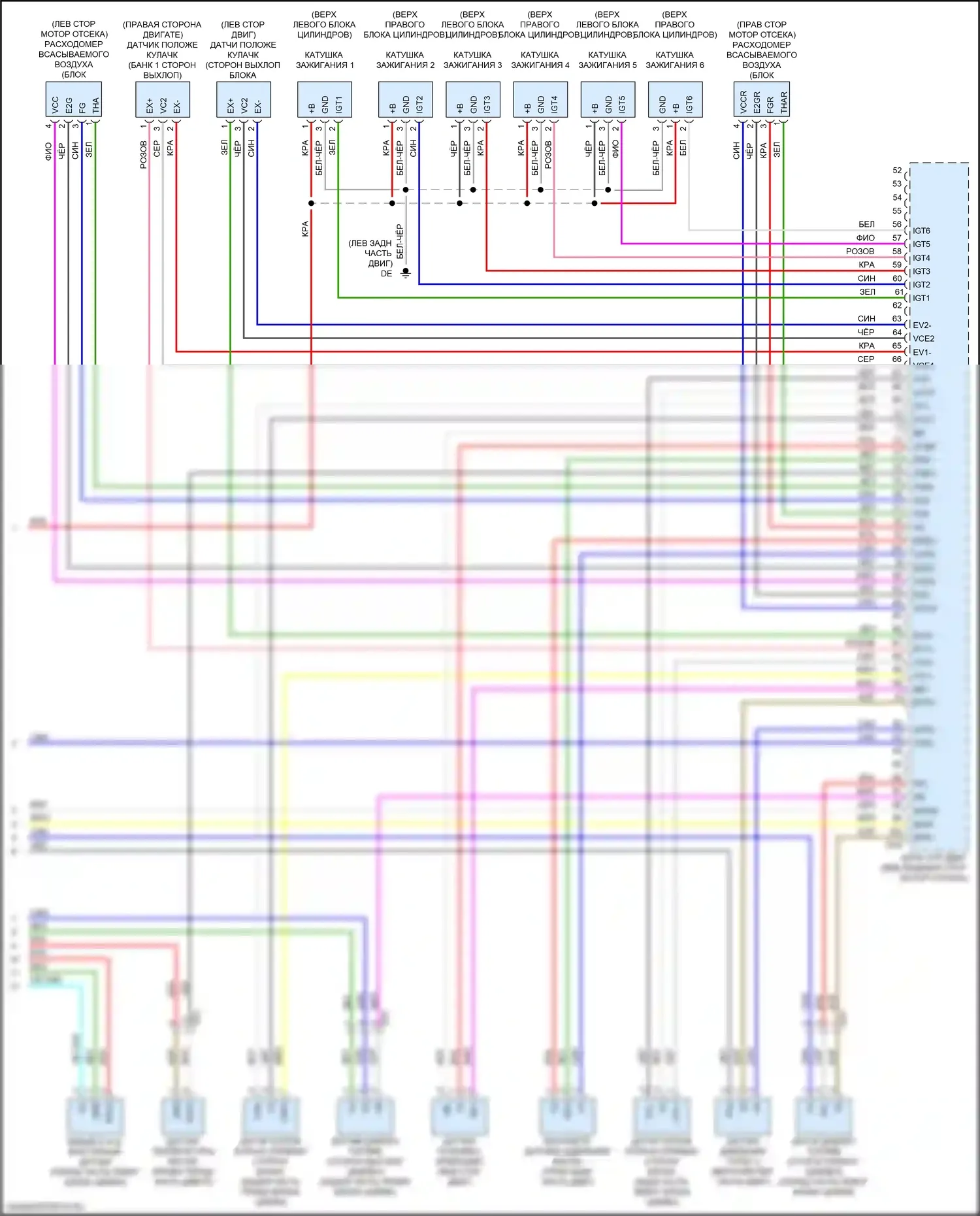Sequoia Toyota III (2022-2024): Электросхема двигателя 3.4л турбо, электросхема органов управления двигателем (8 из 8) 