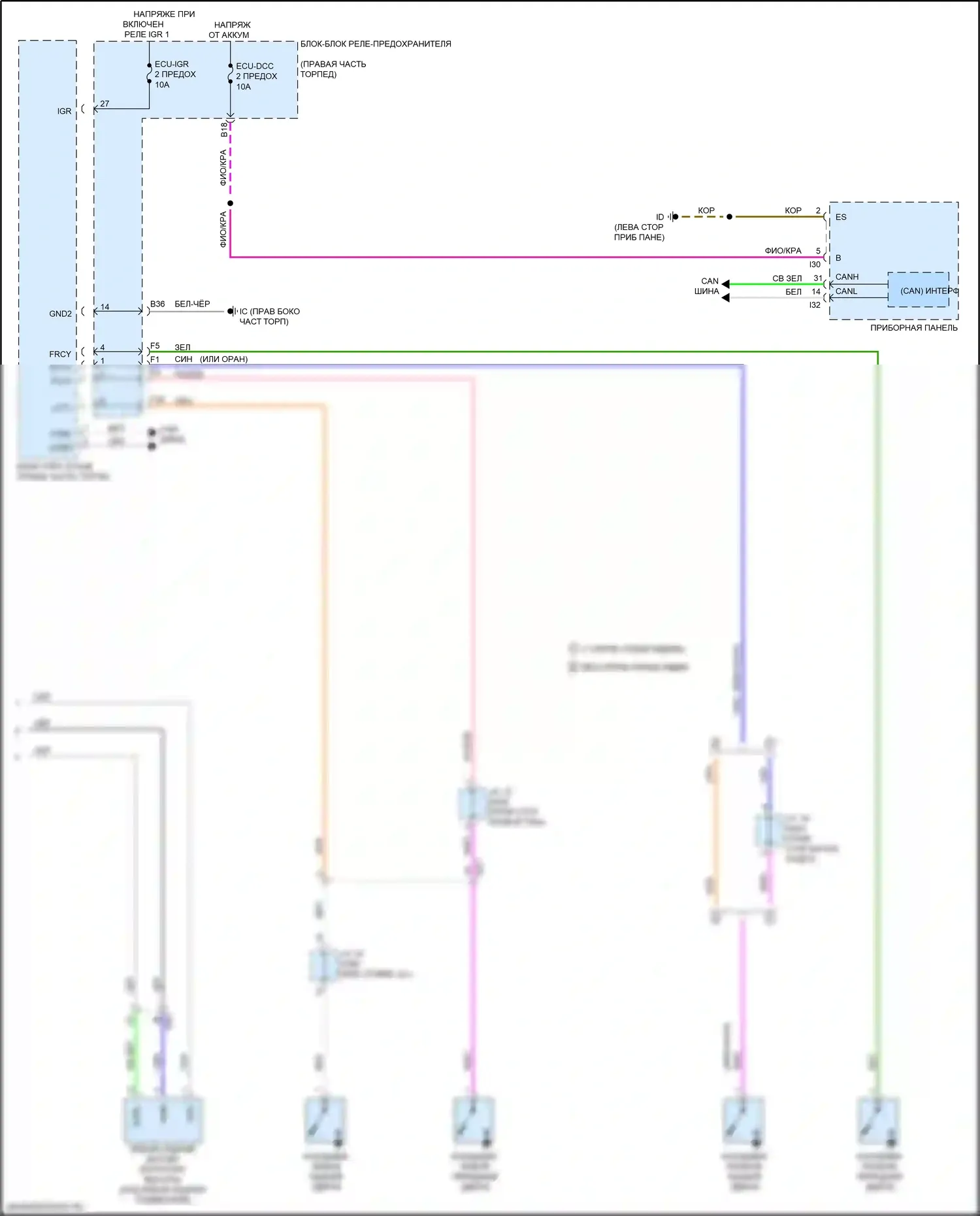 Sequoia Toyota III (2022-2024): Электросхема электронной подвески, без адаптивной регулируемой подвески (2 из 2) 