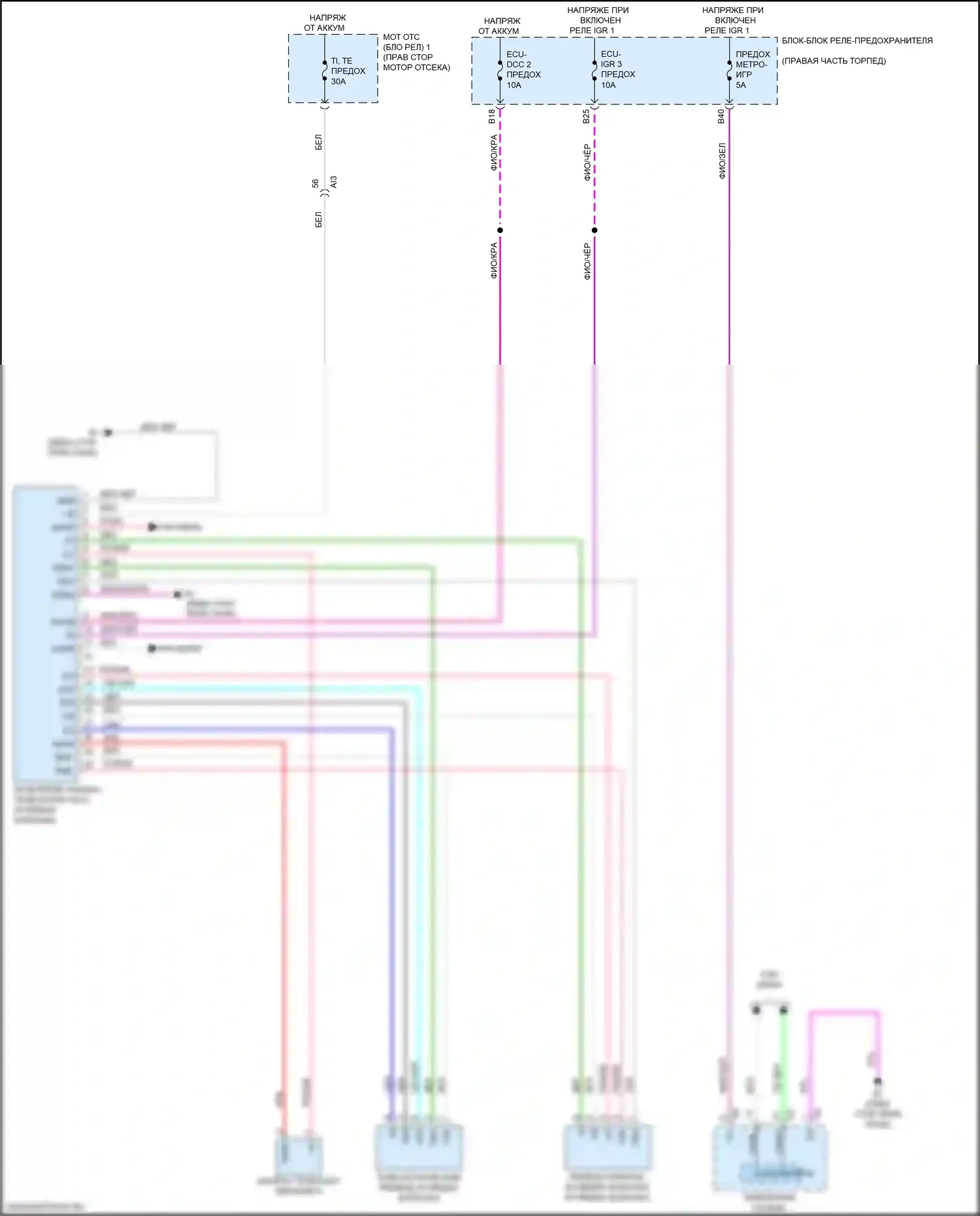 Sequoia Toyota III (2022-2024): Электросхема электроусилителя руля 