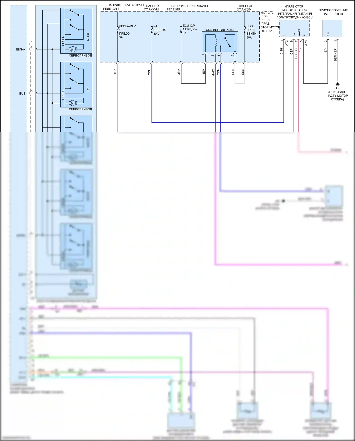 Sequoia Toyota III (2022-2024): Электросхема климат контроля (1 из 4) 