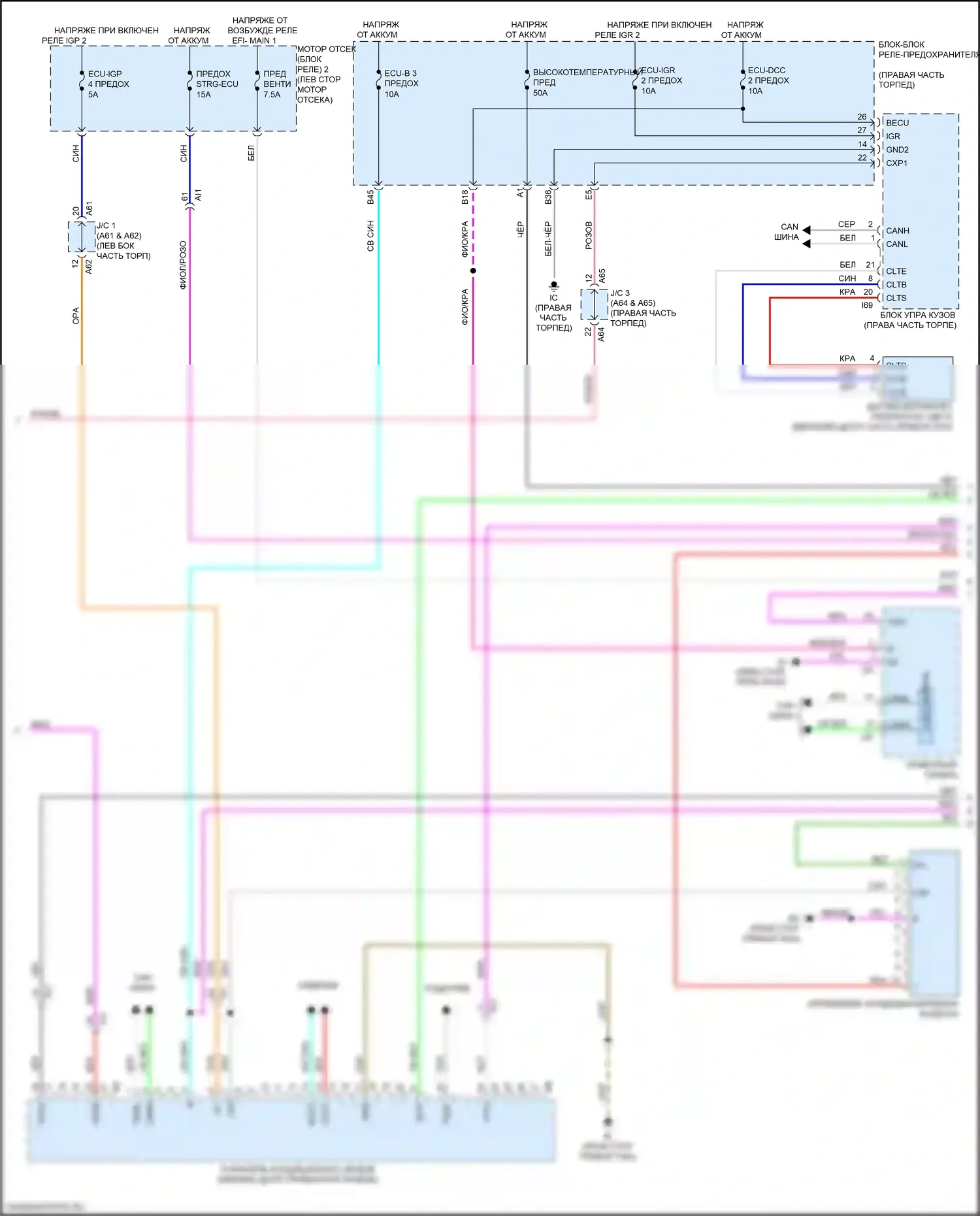 Sequoia Toyota III (2022-2024): Электросхема климат контроля (2 из 4) 