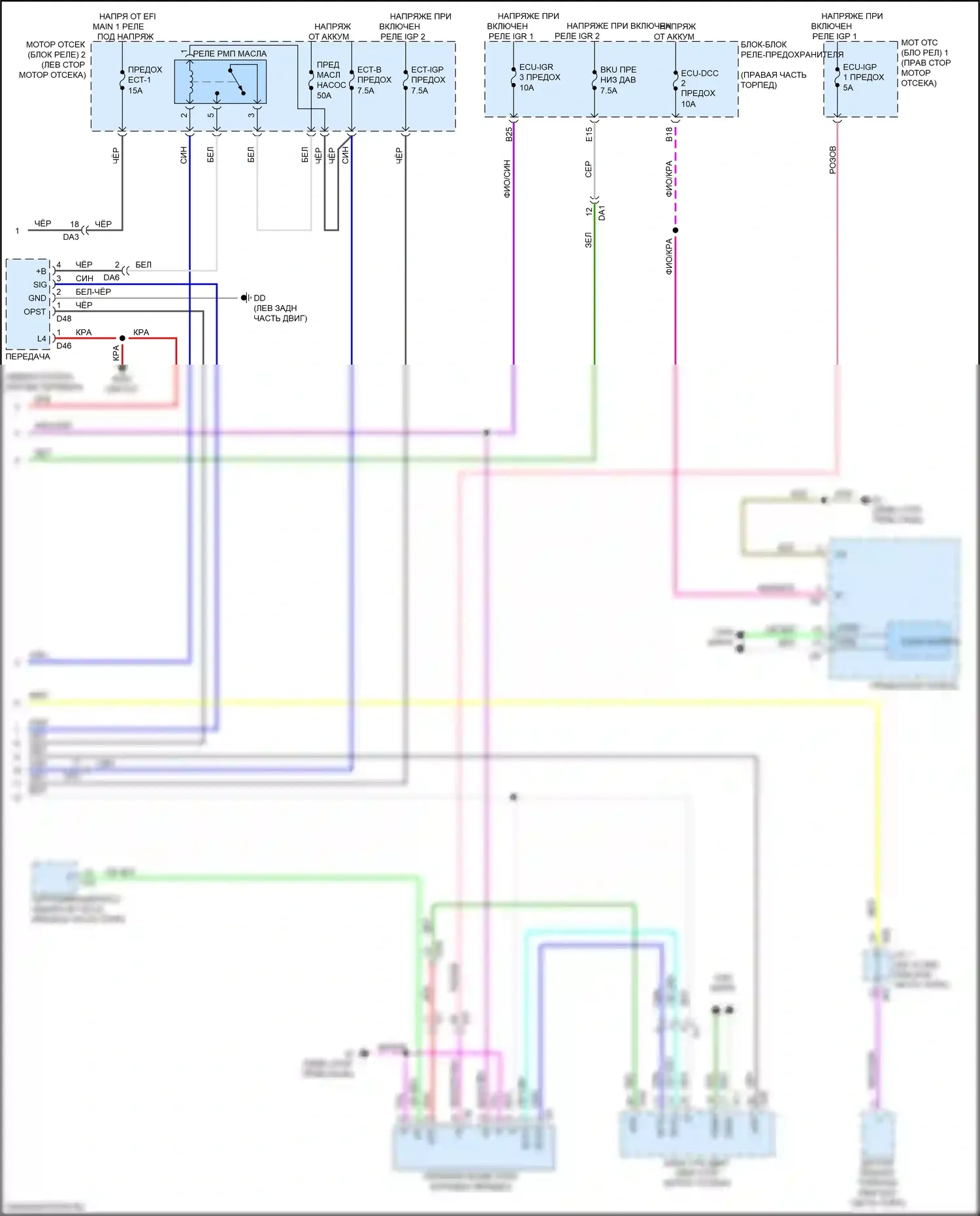 Sequoia Toyota III (2022-2024): Электросхема автоматической коробки передач (2 из 2) 