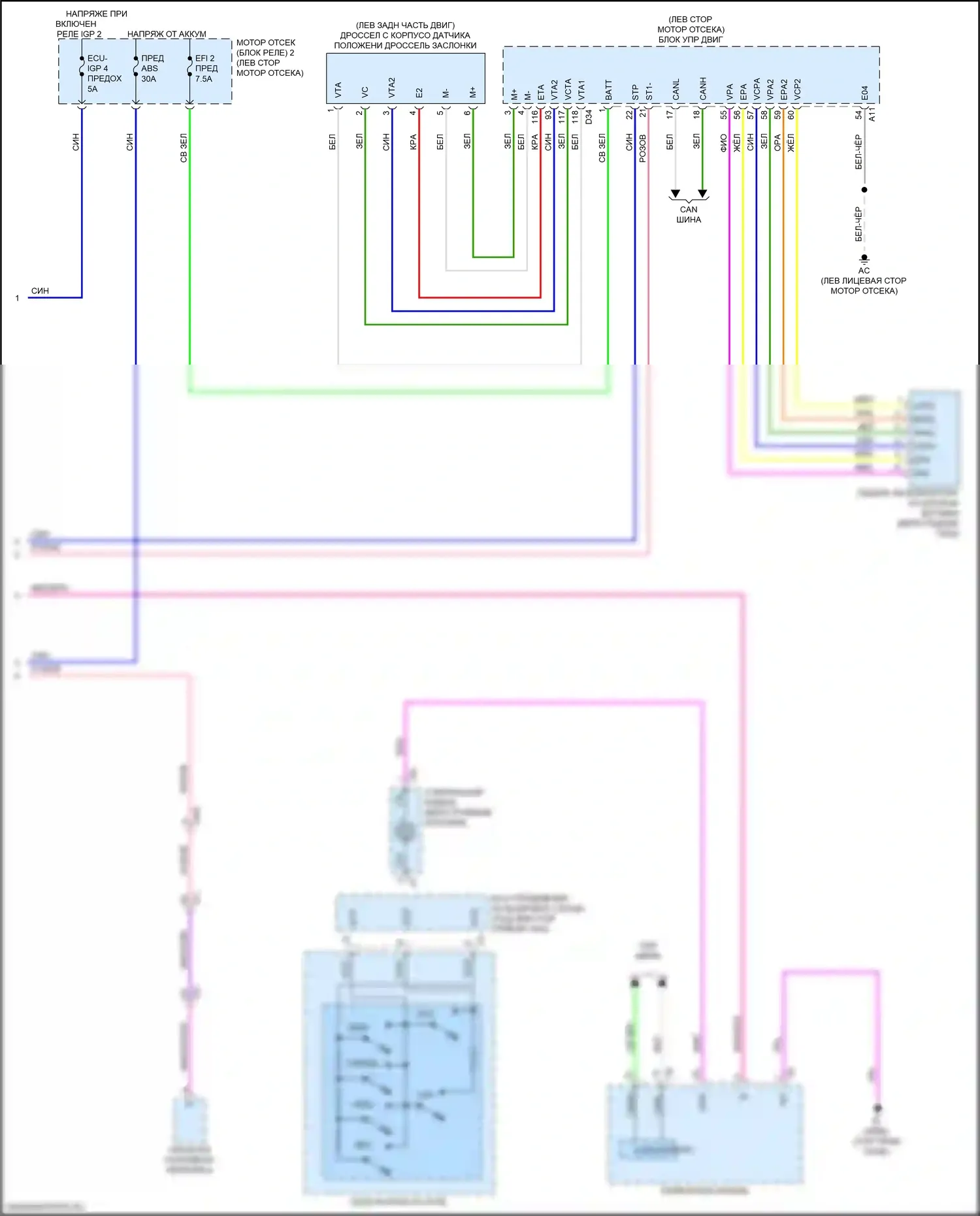 Sequoia Toyota III (2022-2024): Электросхема круиз-контроля (2 из 2) 