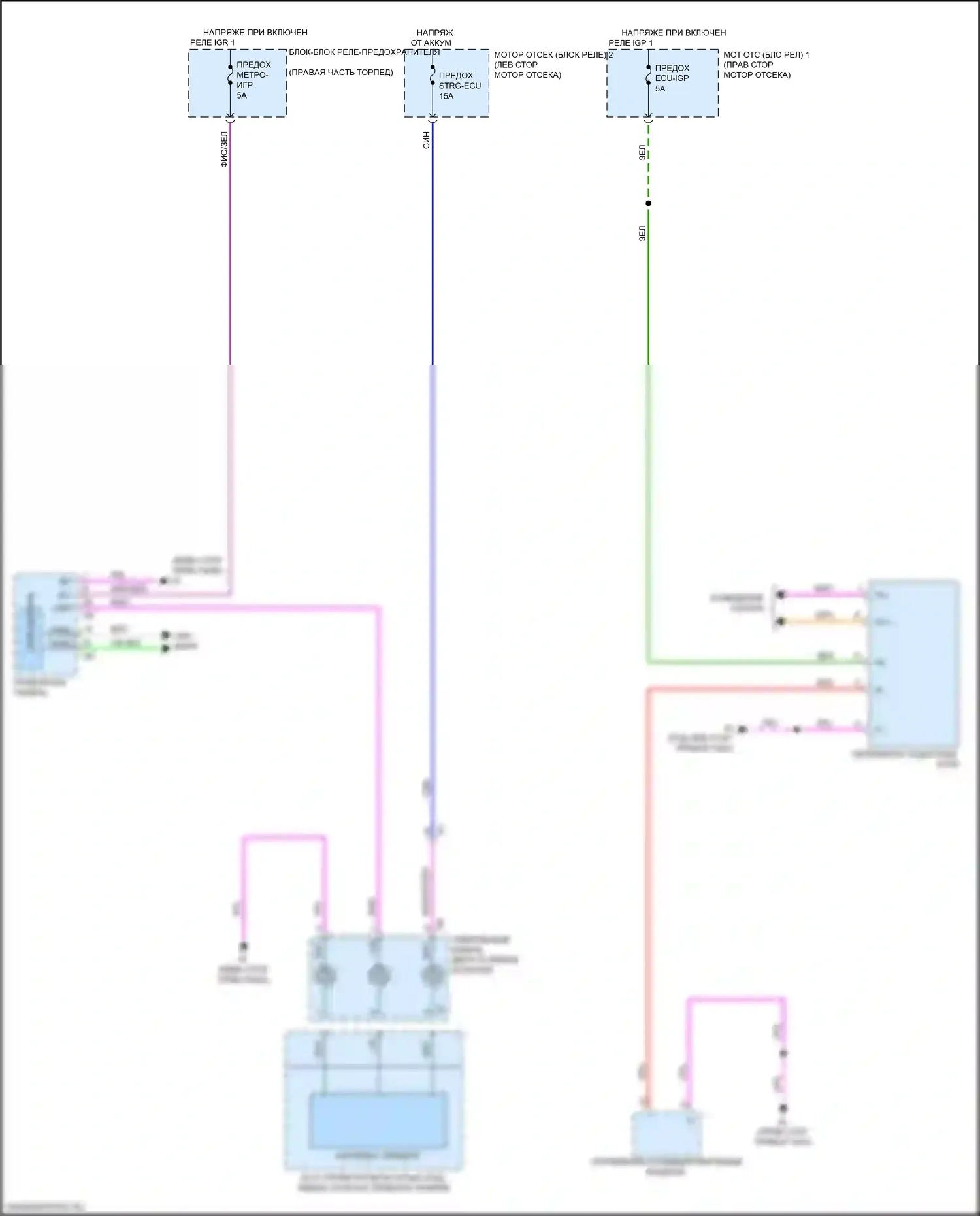 Sequoia Toyota III (2022-2024): Электросхема рулевого колеса с подогревом 