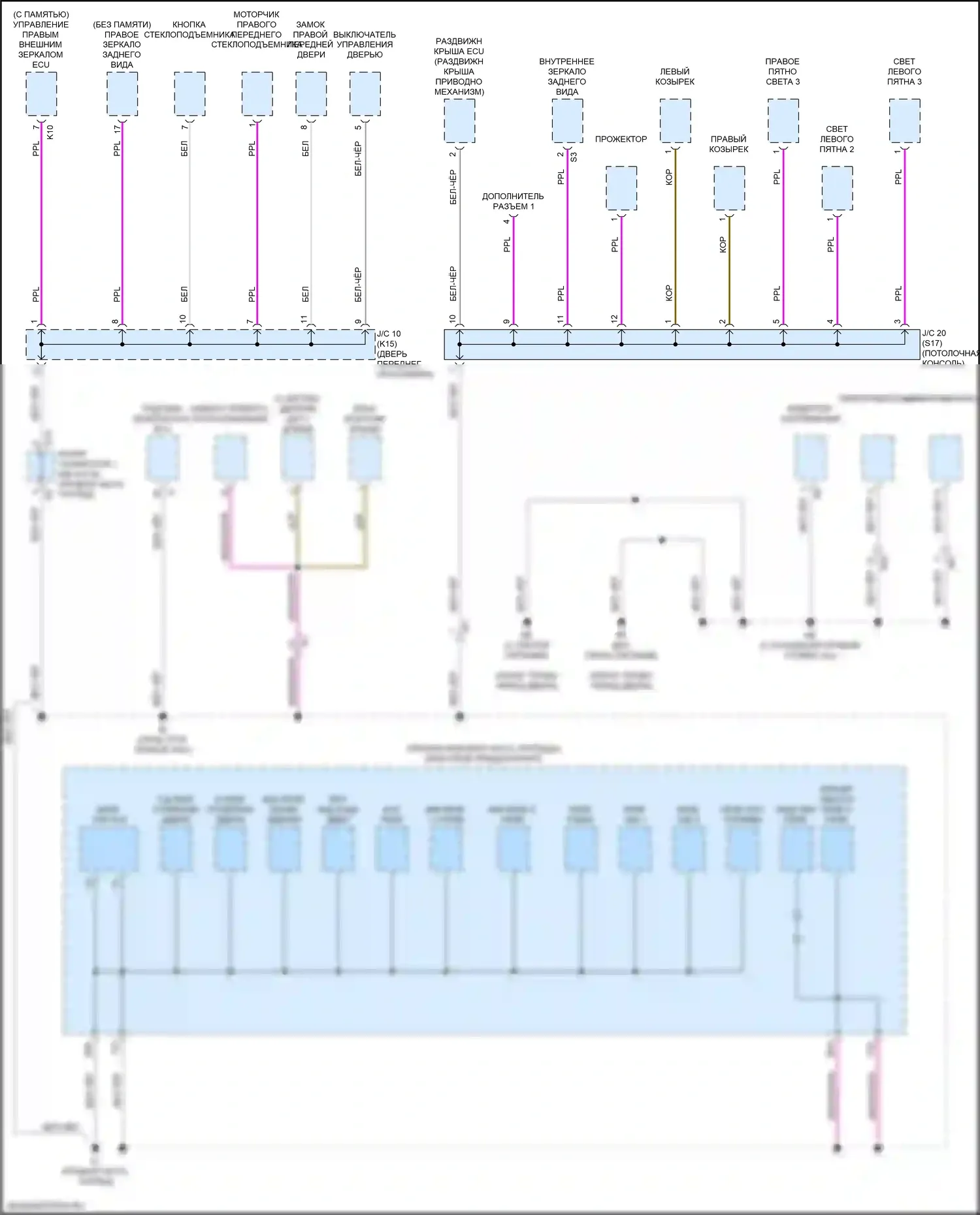 Sequoia Toyota III (2022-2024): Электросхема разводки массы (4 из 7) 