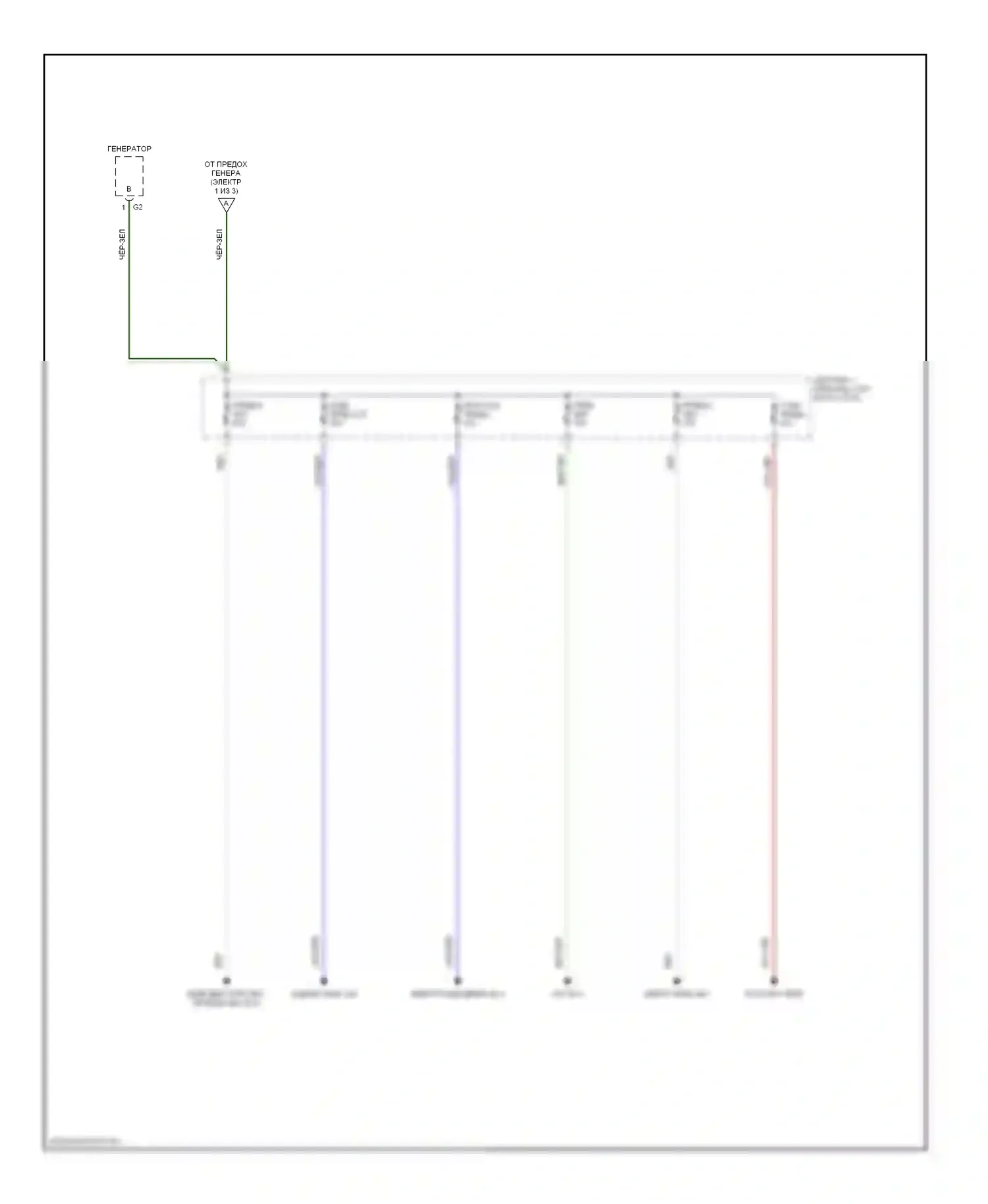 Sienna Toyota I (1997-2003): Электросхема блока предохранителей реле (3 из 3) 