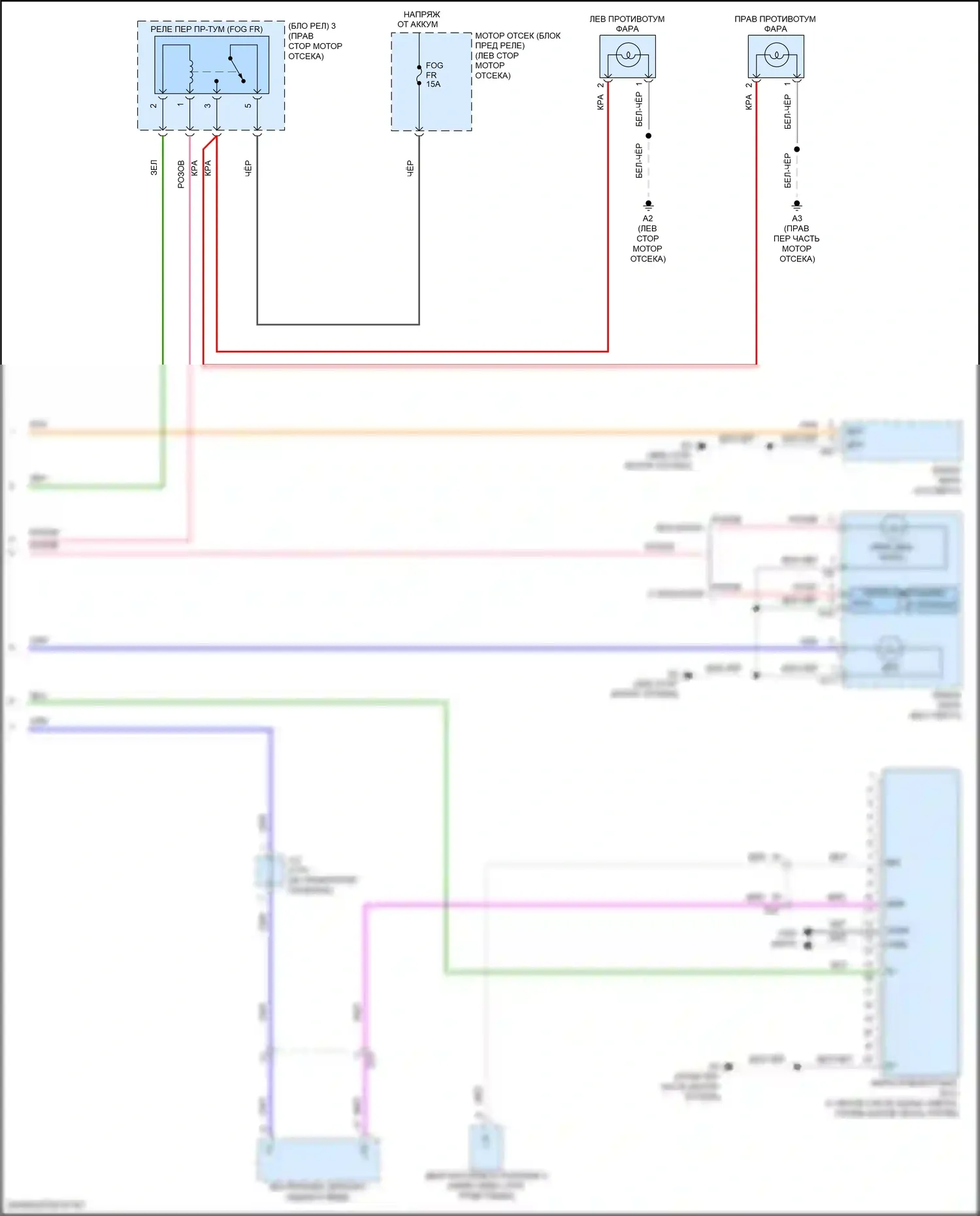 Sienna Toyota III рестайлинг 2 (2017-2020): Электросхема фар (3 из 3) 