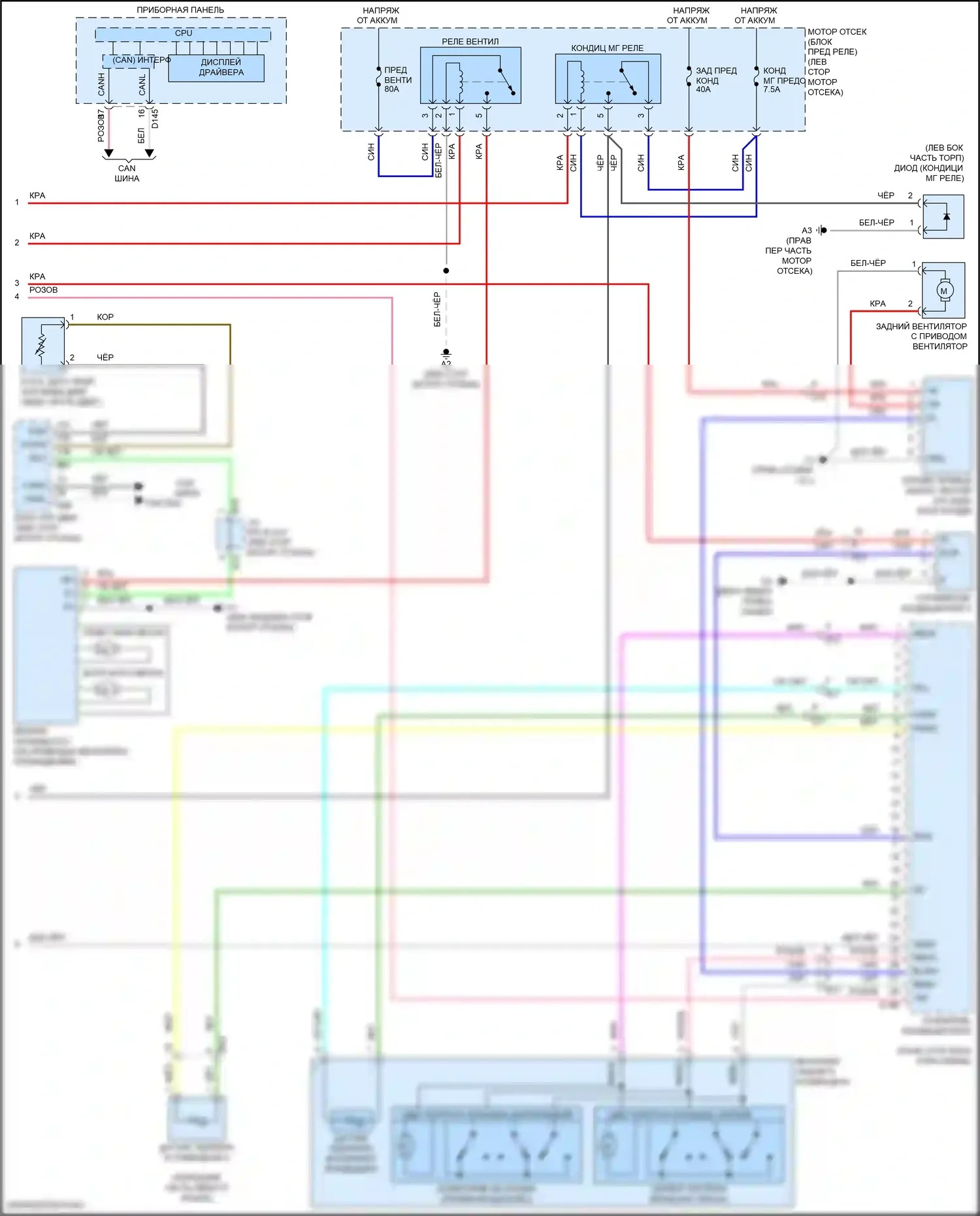 Sienna Toyota III рестайлинг 2 (2017-2020): Электросхема климат контроля (3 из 3) 