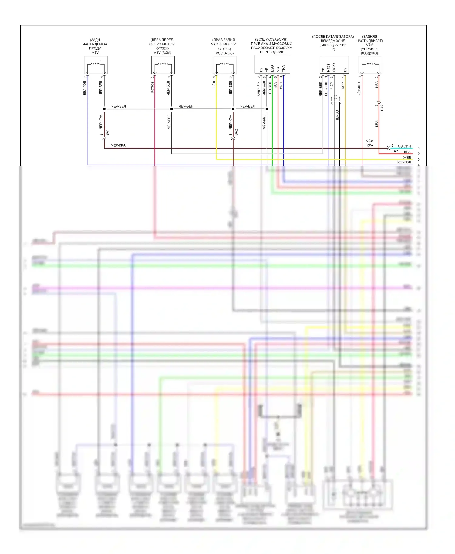 Sienna Toyota III (2010-2014): Электросхема двигателя 3.5l (5 из 6) 
