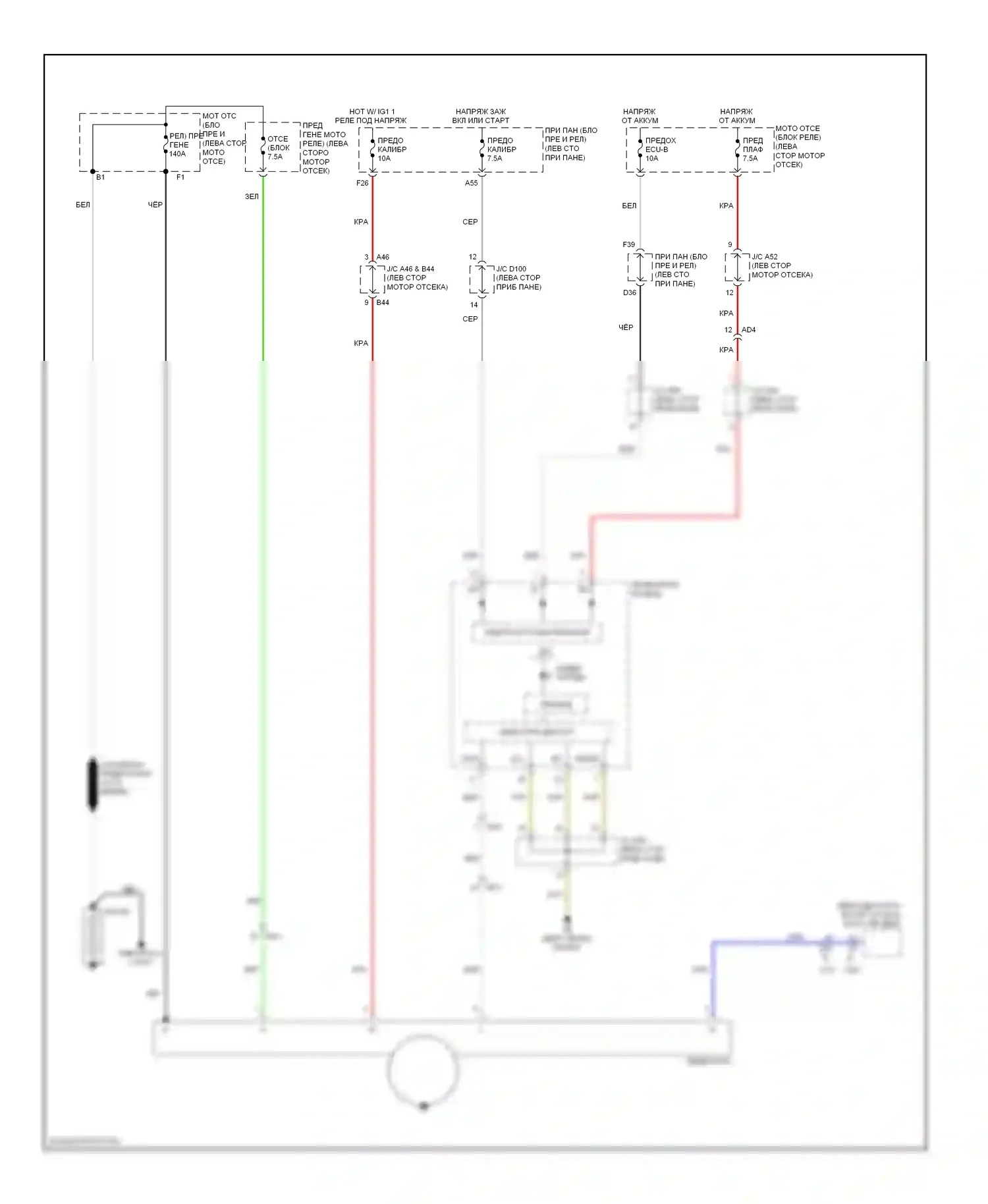 Sienna Toyota III (2010-2014): Электросхема генератора 