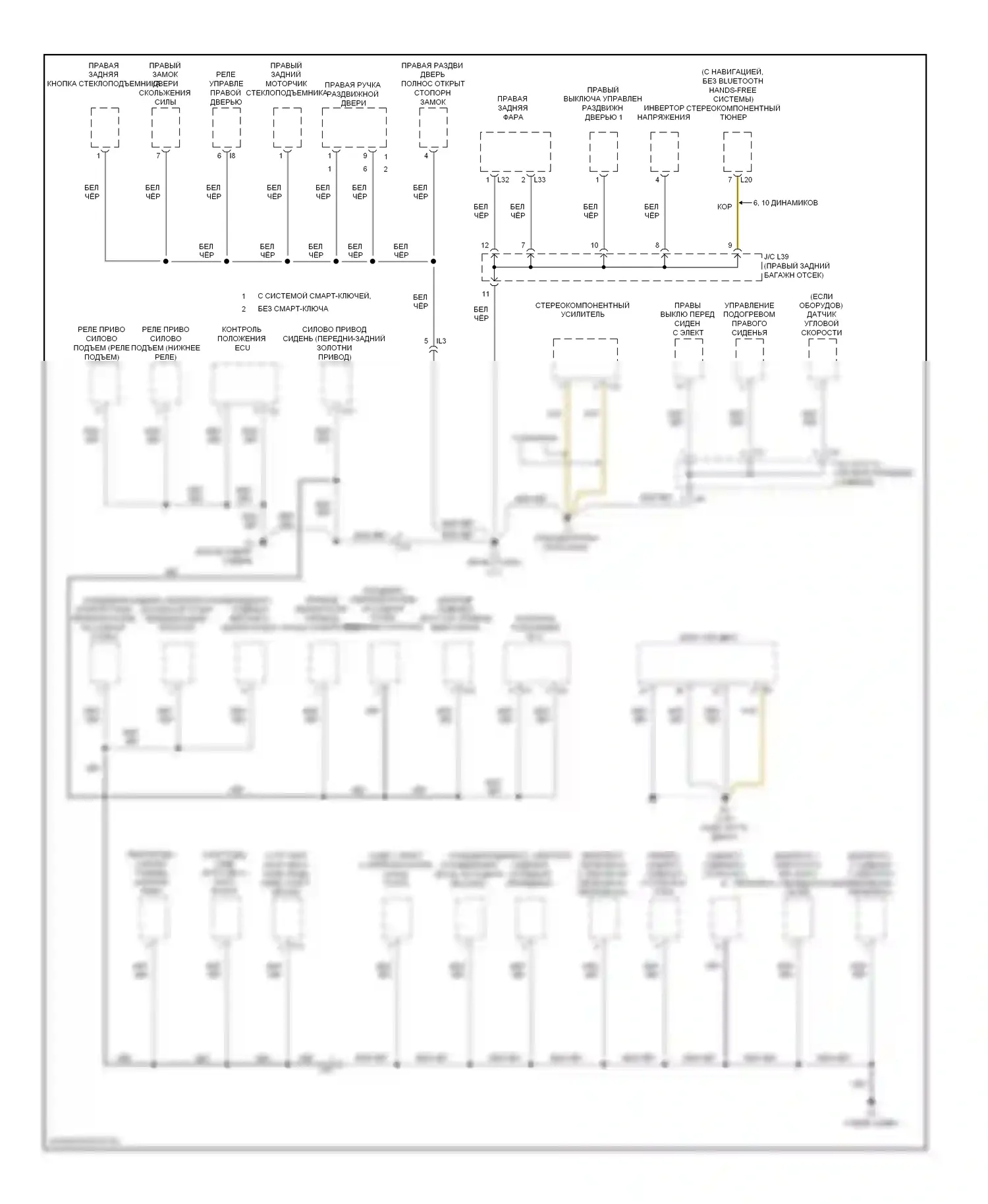 Sienna Toyota III (2010-2014): Электросхема разводки массы (5 из 6) 