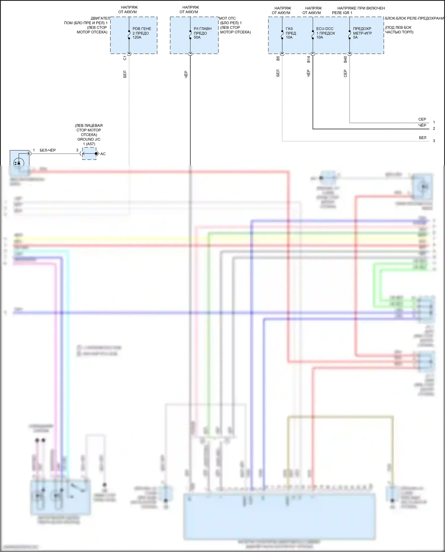 Sienna Toyota IV (2020-2024): Электросхема фар (2 из 3) 