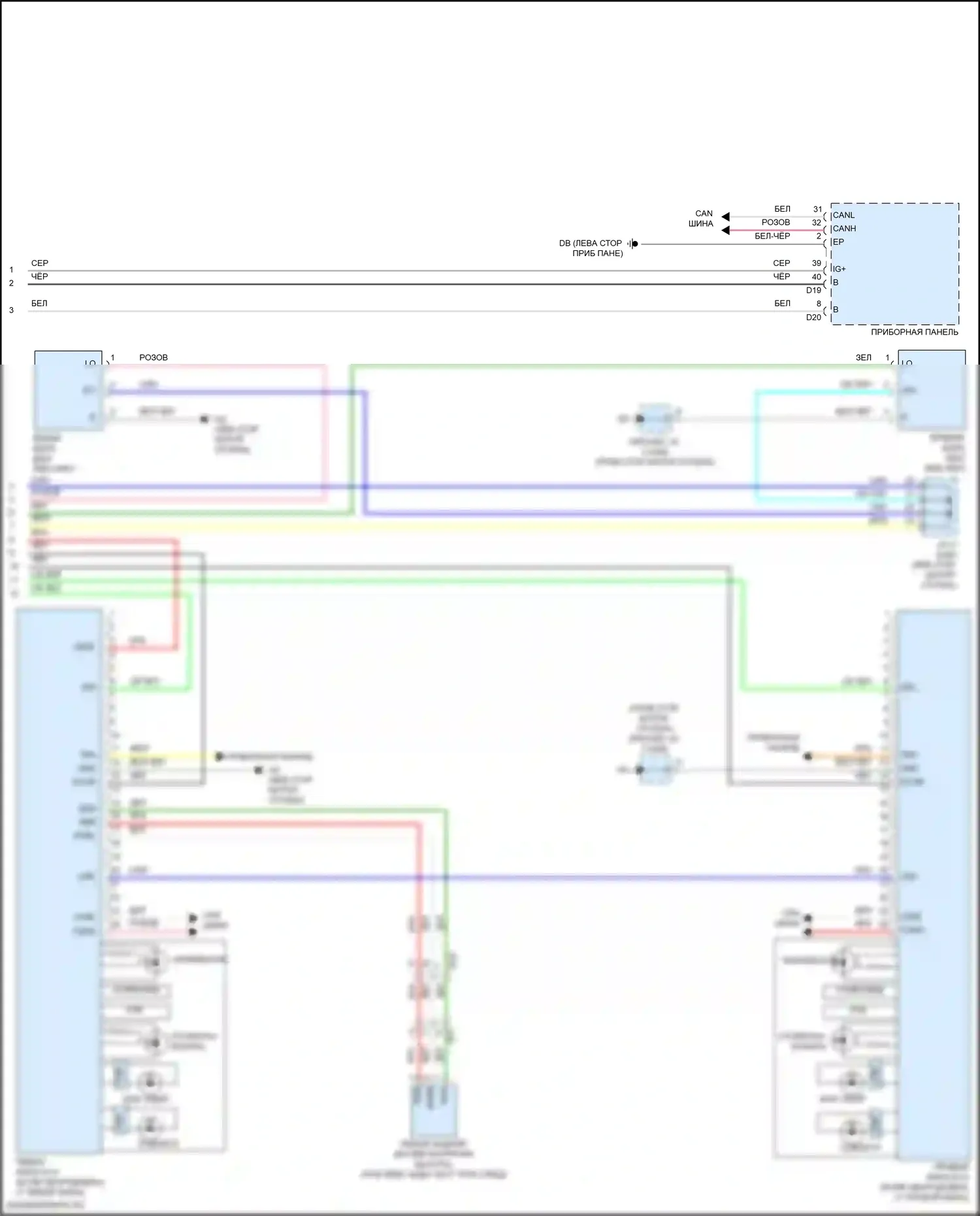 Sienna Toyota IV (2020-2024): Электросхема фар (3 из 3) 