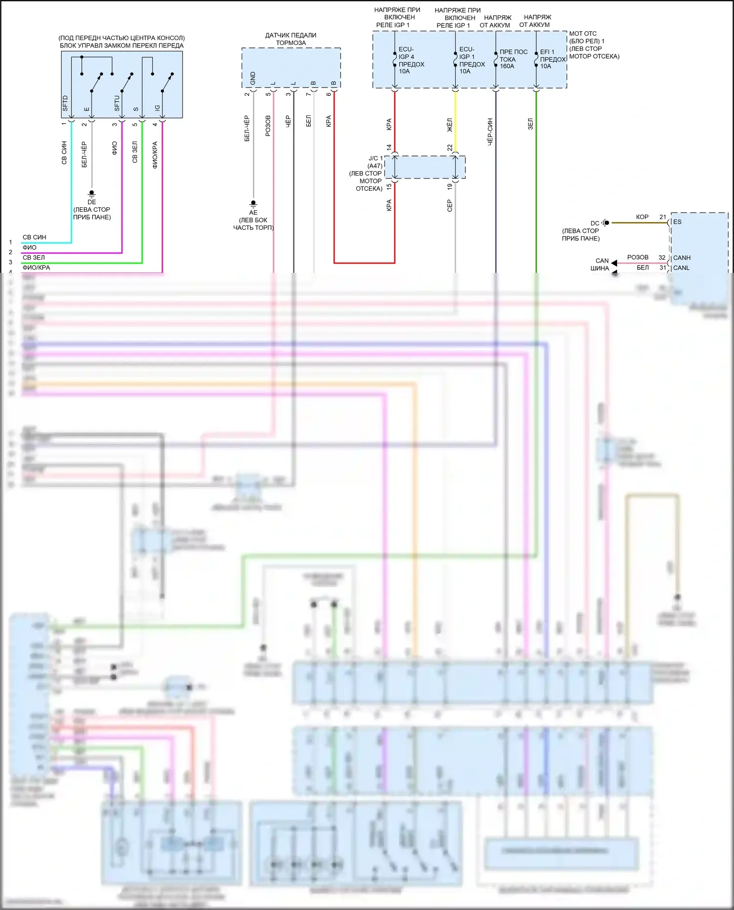 Sienna Toyota IV (2020-2024): Электросхема коробки передач (4 из 4) 