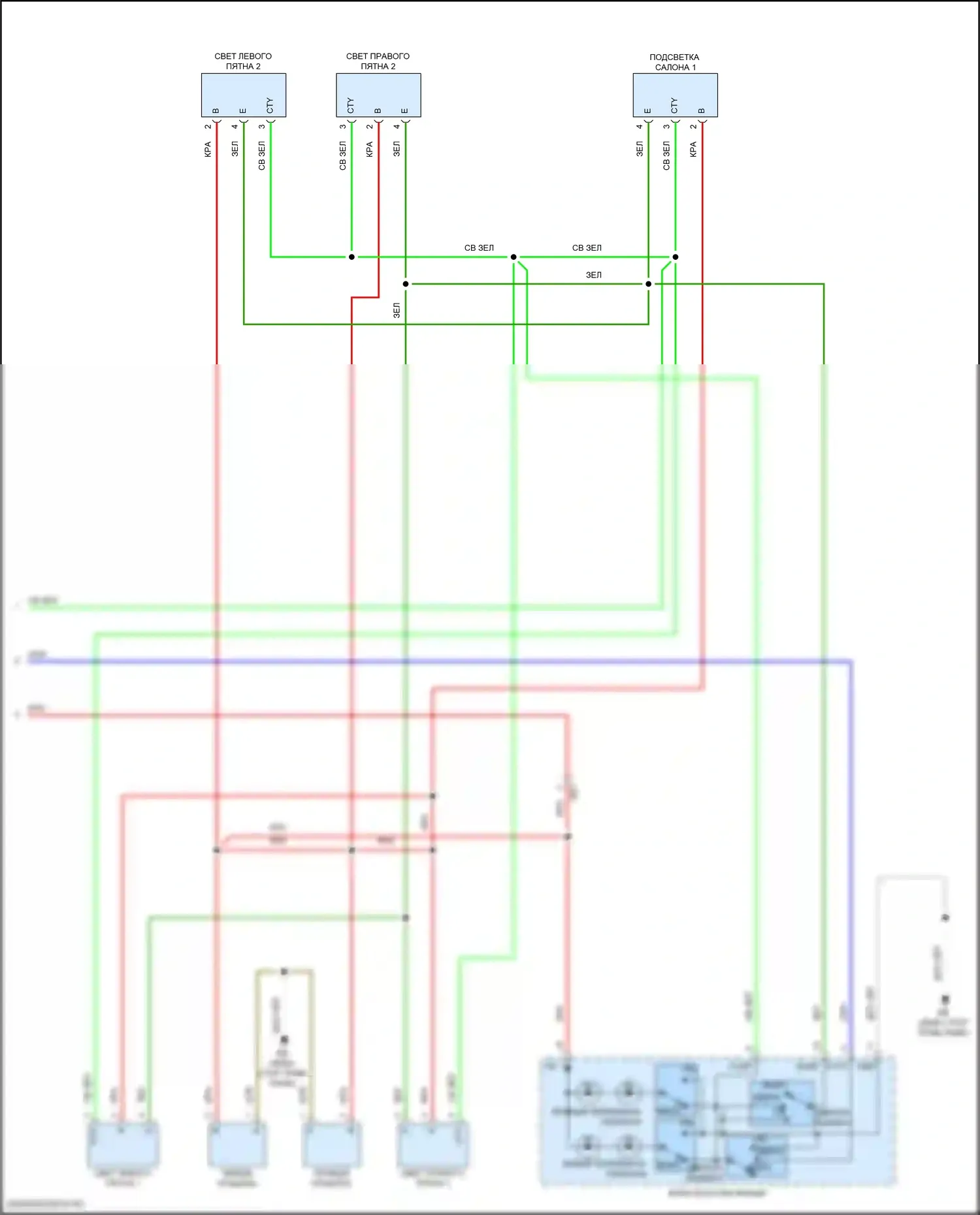 Sienna Toyota IV (2020-2024): Электросхема освещения салона (4 из 4) 