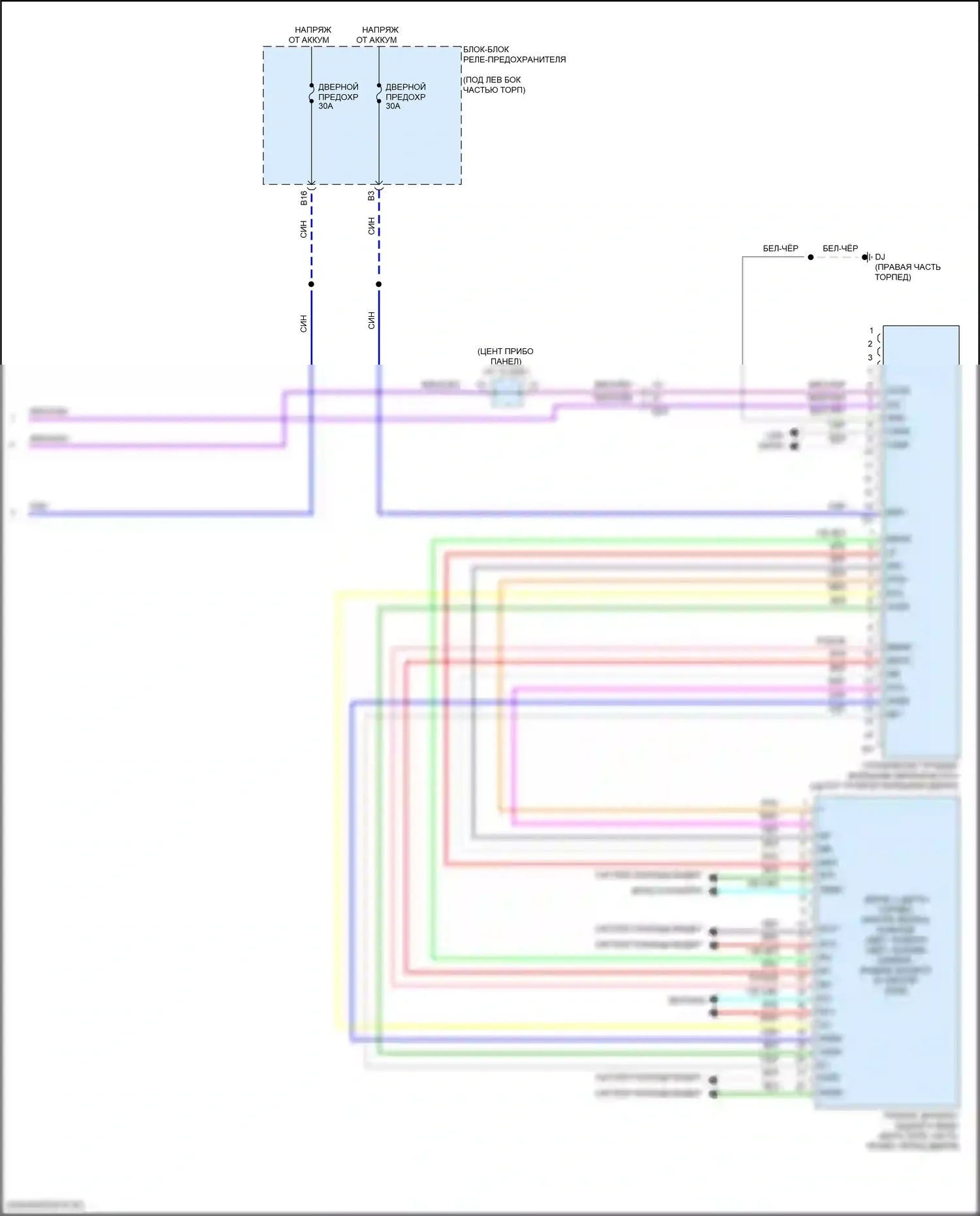 Sienna Toyota IV (2020-2024): Электросхема памяти зеркал (2 из 2) 