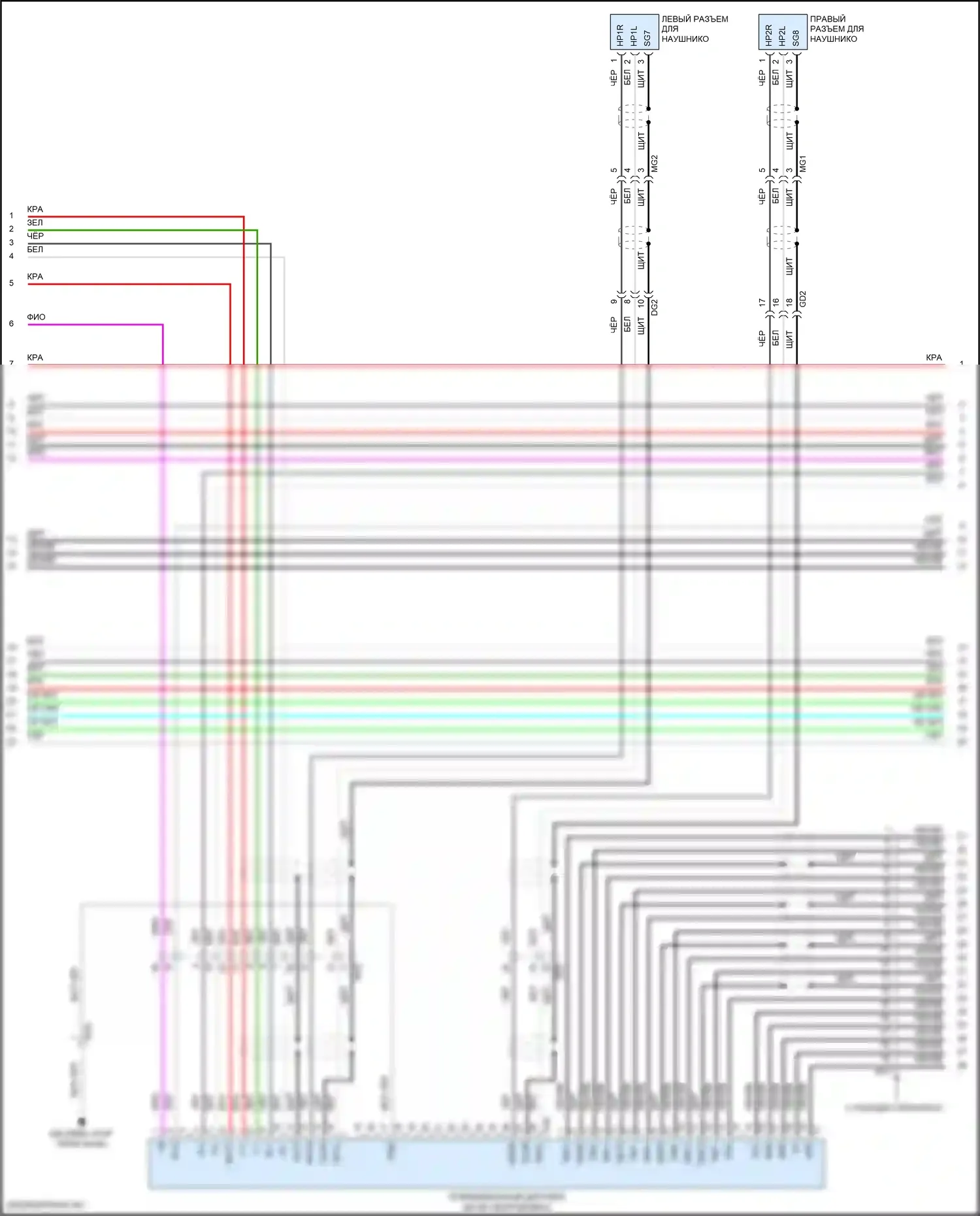 Sienna Toyota IV (2020-2024): Электросхема навигации, со встроенным усилителем (3 из 6) 