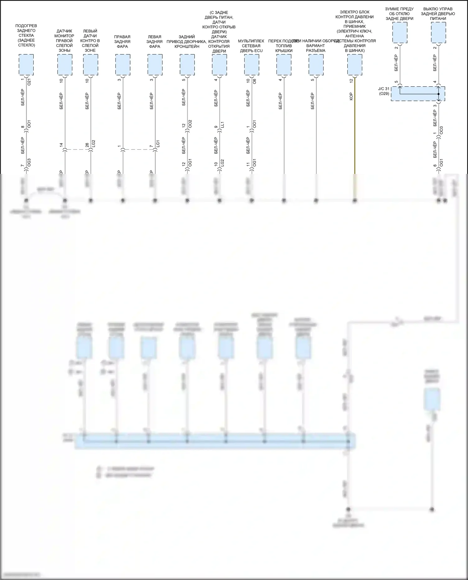 Sienna Toyota IV (2020-2024): Электросхема распределения массы (7 из 7) 