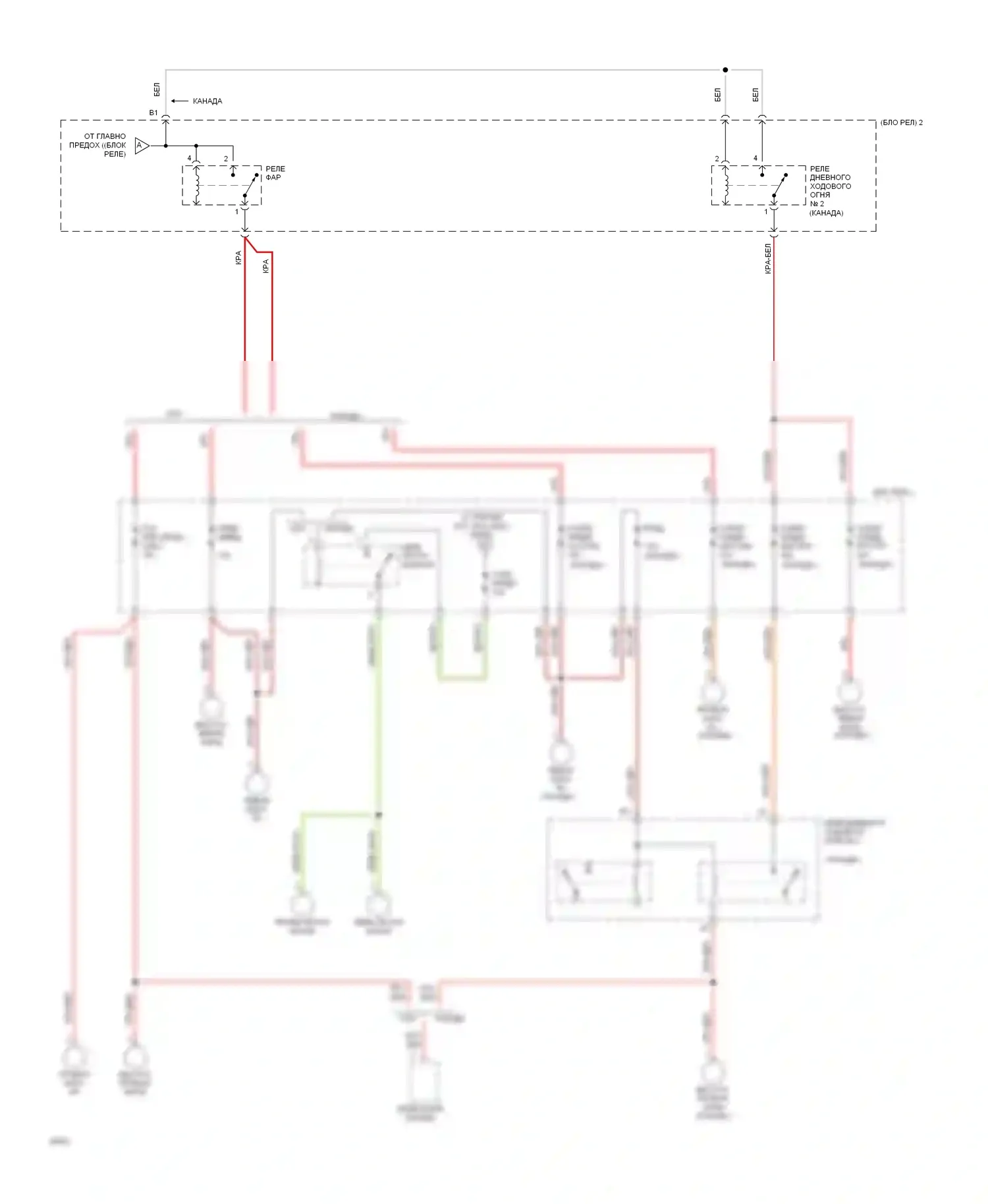 Supra Toyota A80 (1993-1996): Электросхема блока предохранителей реле (2 из 7) 