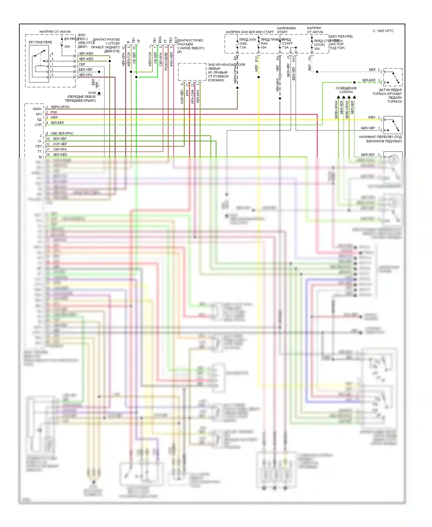Supra Toyota A80 (1993-1996): 3,0л без турбонаддува, электросхема коробки передач 