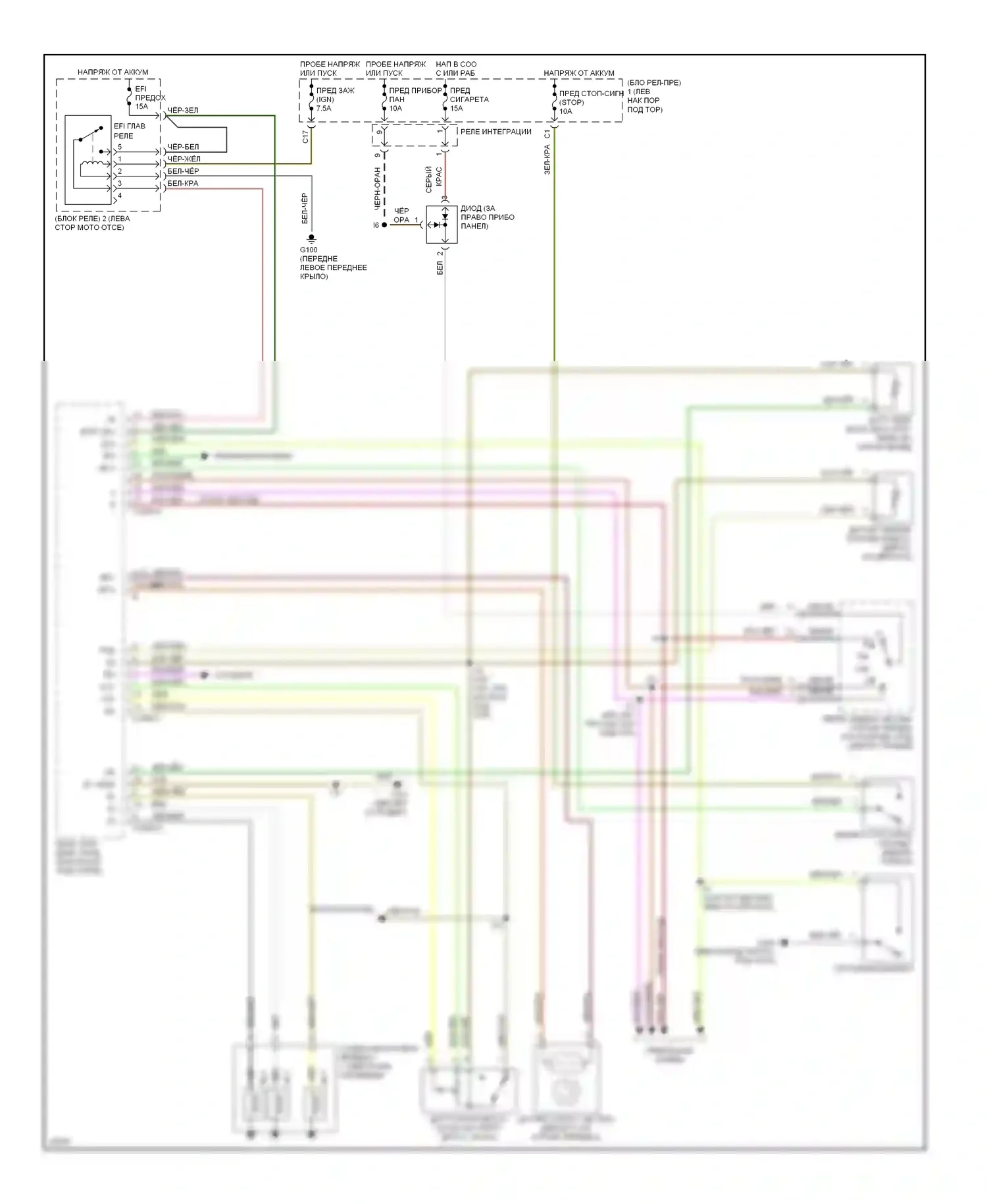 T100 Toyota I (1992-1998): 2.7l, электросхема коробки передач 