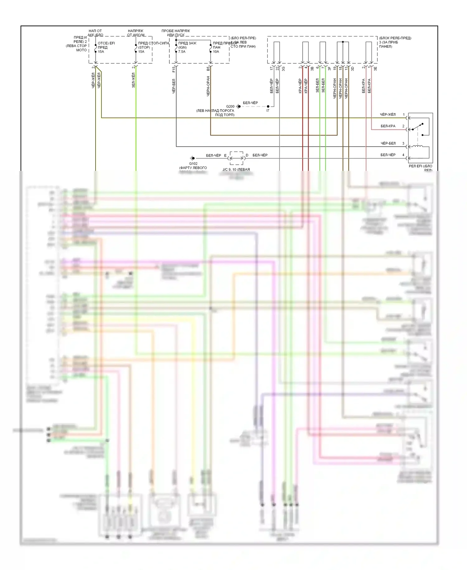 Tacoma Toyota I (1995-2000): 3.4l, электросхема автоматической коробки передач, с переключением пола 