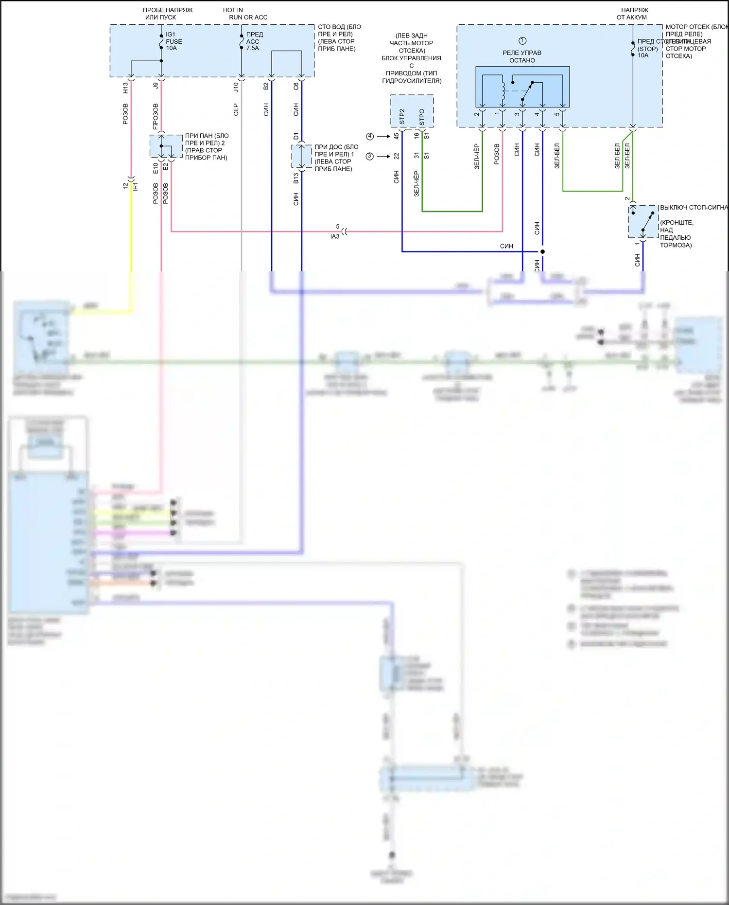 Tacoma Toyota II рестайлинг (2011-2015): Электросхема блокировки селектора 