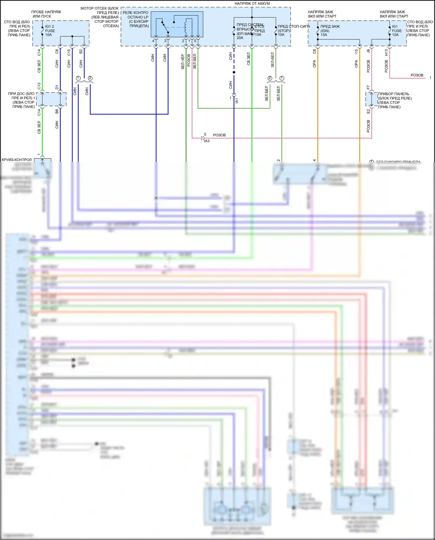 Tacoma Toyota II рестайлинг (2011-2015): 2.7l, электросхема круиз-контроля (1 из 2) 