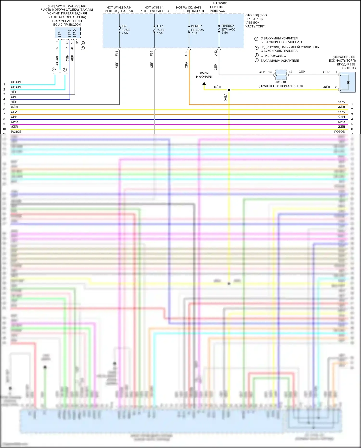 Tacoma Toyota III (2015-2023): Электросхема двигателя 3.5l (5 из 8) 