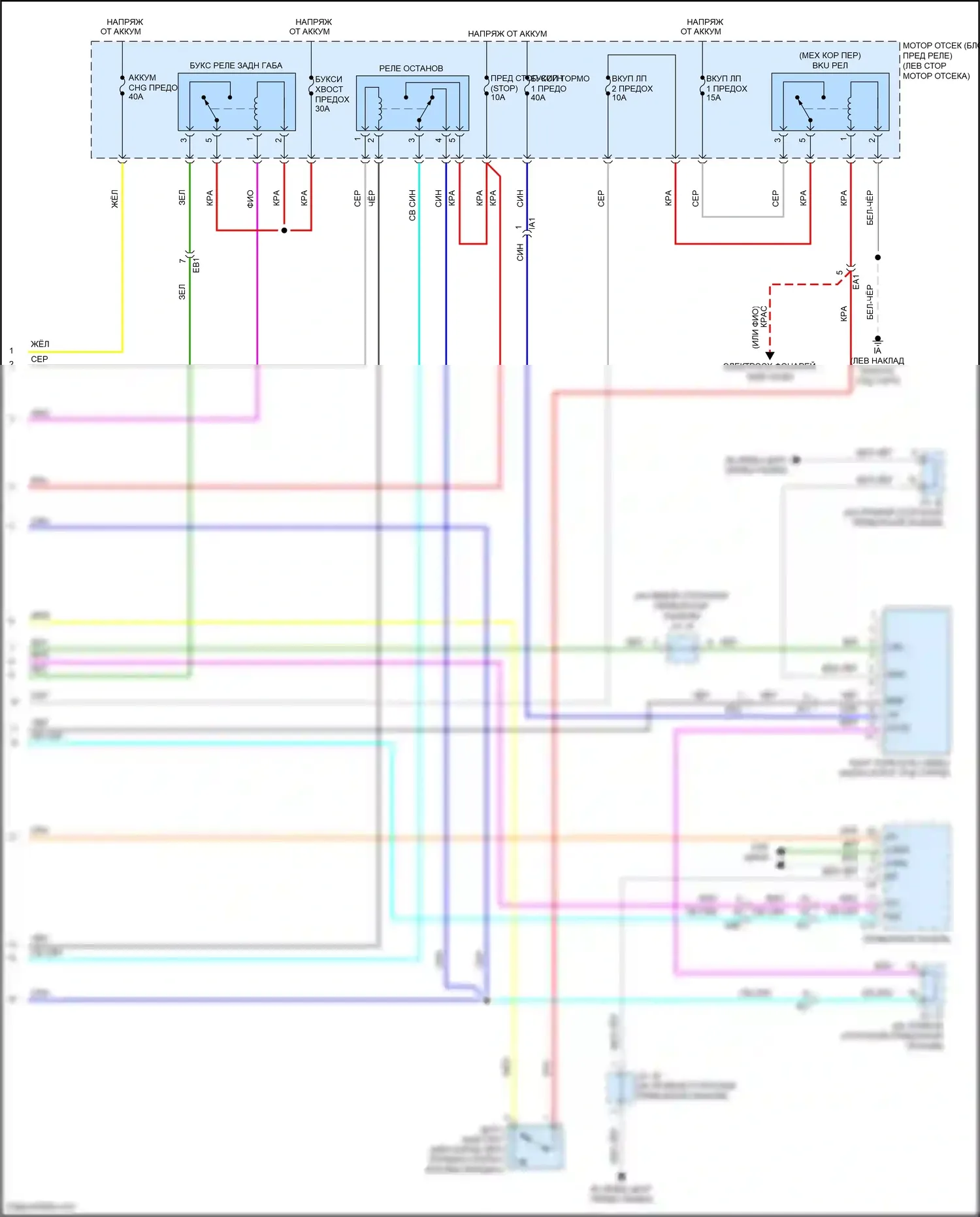Tacoma Toyota III (2015-2023): Электросхема буксировки прицепа (2 из 2) 