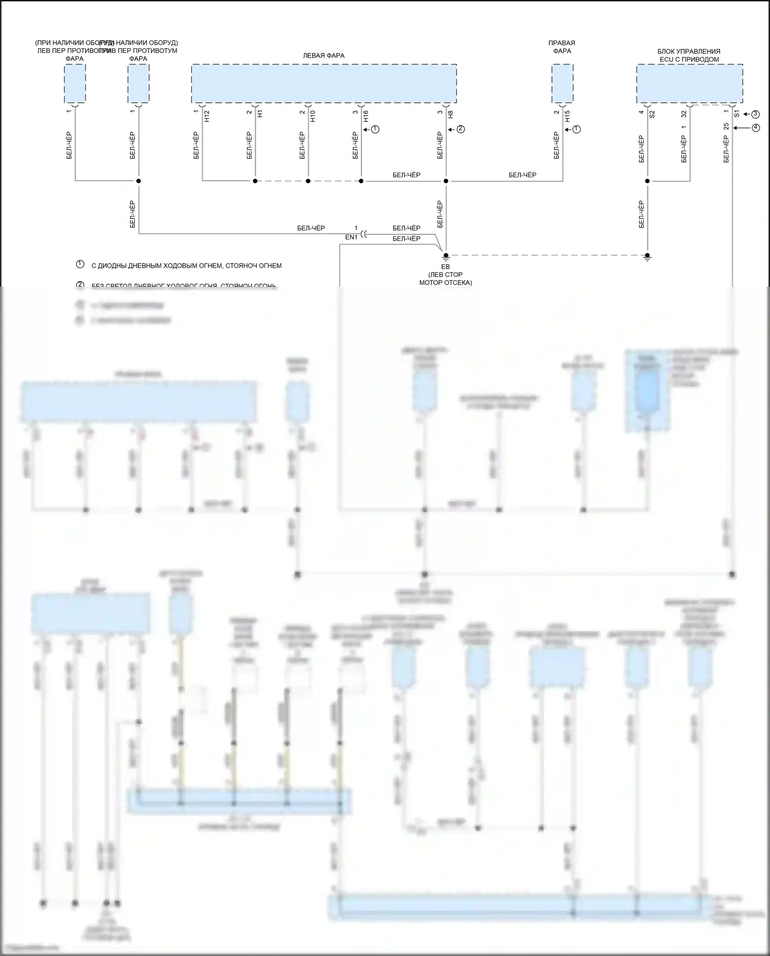 Tacoma Toyota III (2015-2023): Электросхема разводки массы (4 из 6) 
