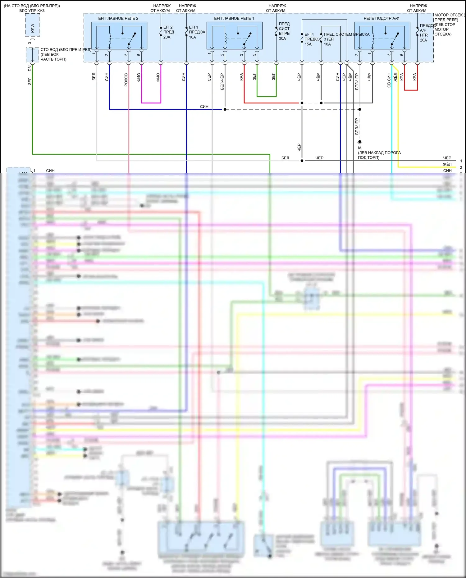 Tacoma Toyota IV (2023-2024): Электросхема двигателя 3.5l (1 из 8) 