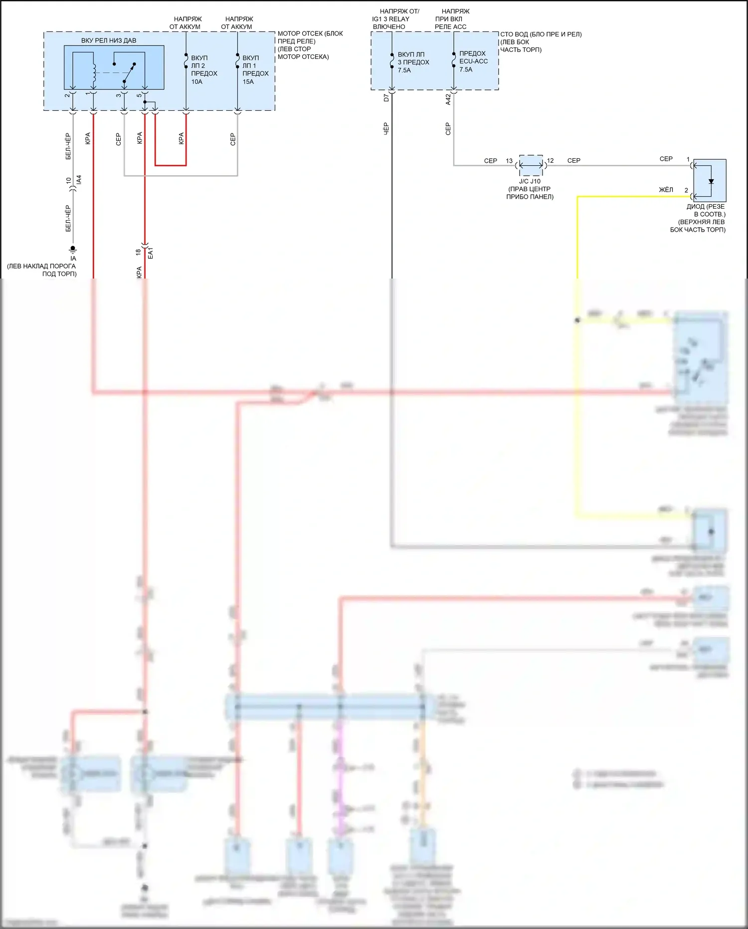 Tacoma Toyota IV (2023-2024): Электросхема фонарей заднего хода 