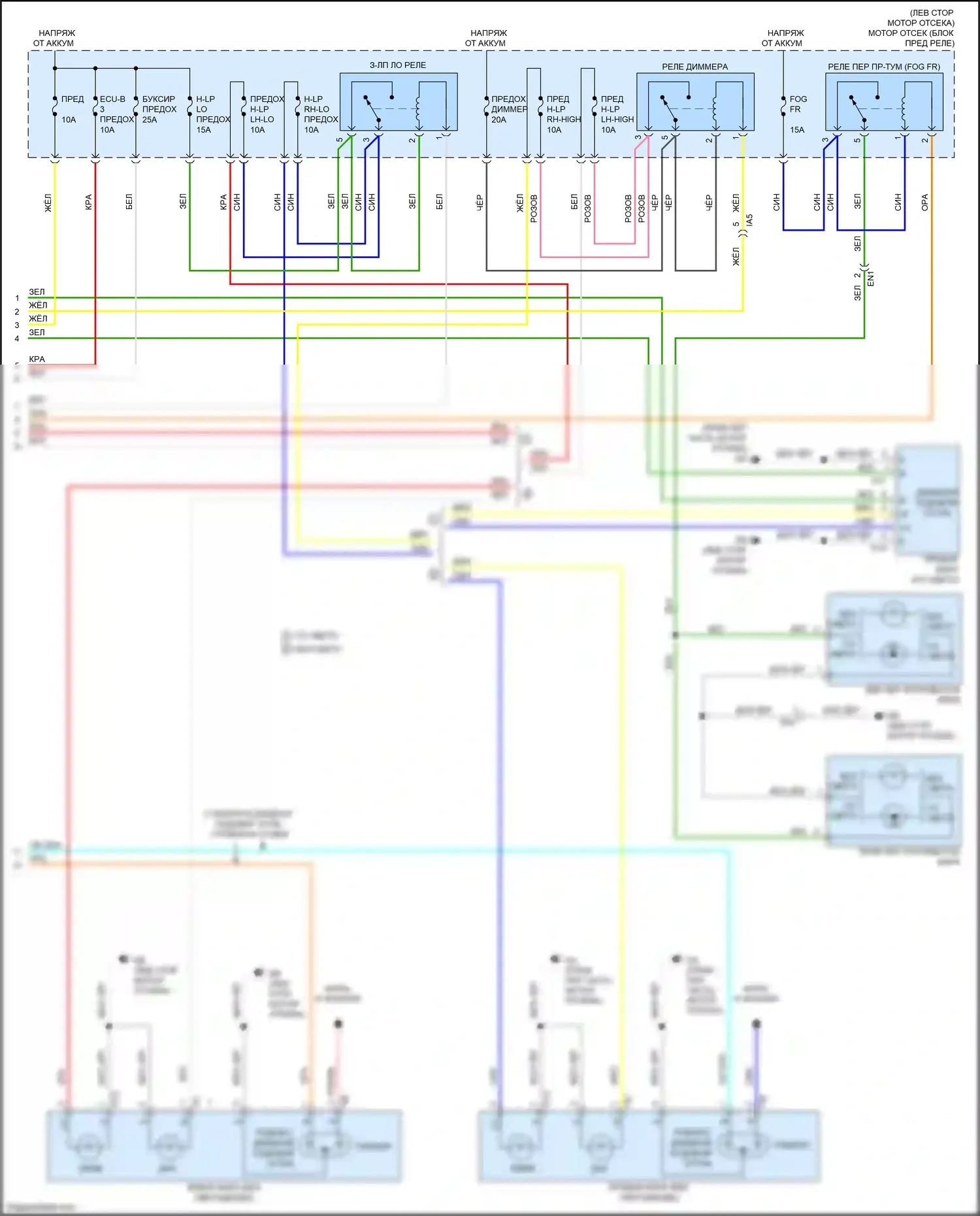 Tacoma Toyota IV (2023-2024): Электросхема фар (2 из 2) 