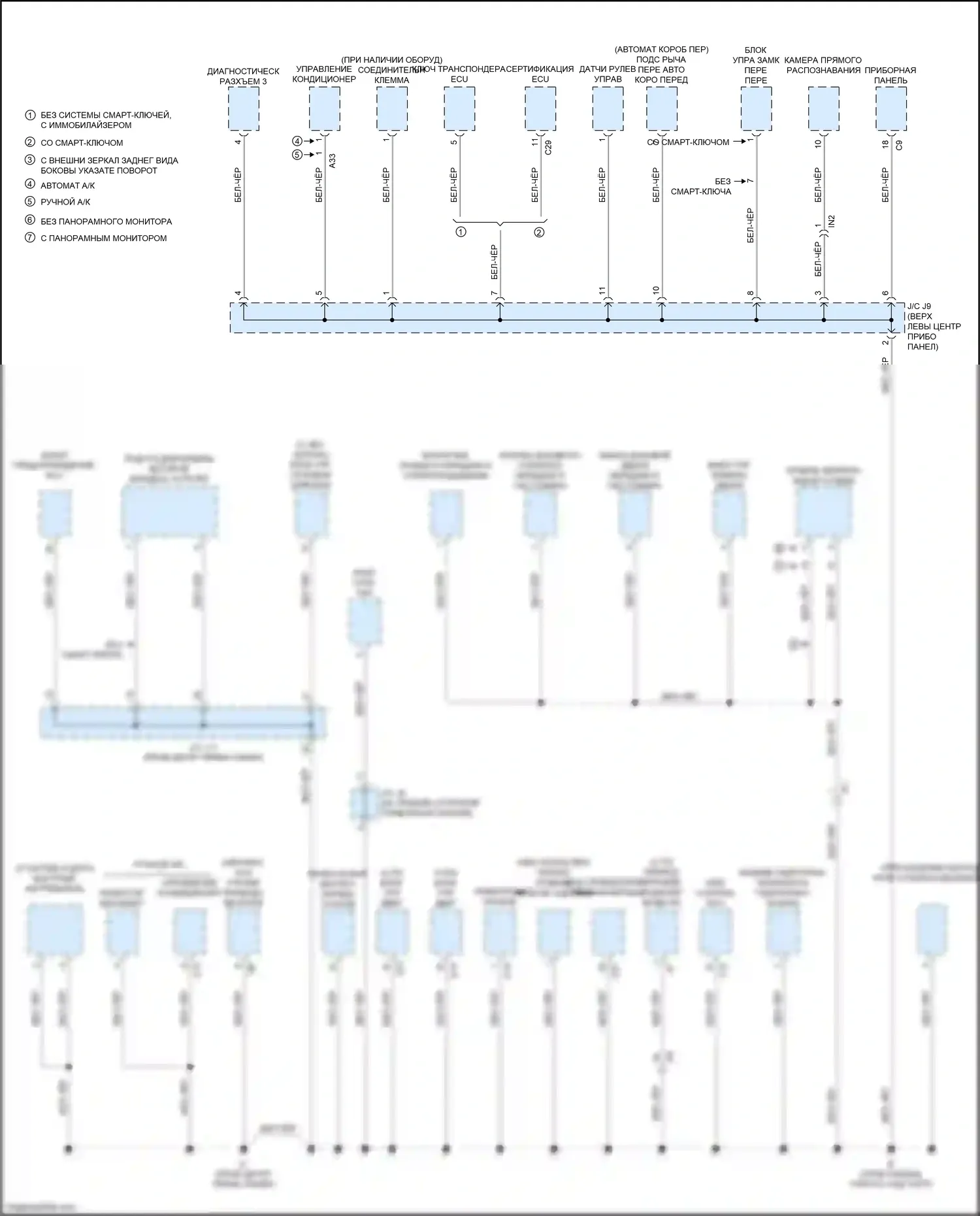 Tacoma Toyota IV (2023-2024): Электросхема разводки массы (1 из 6) 