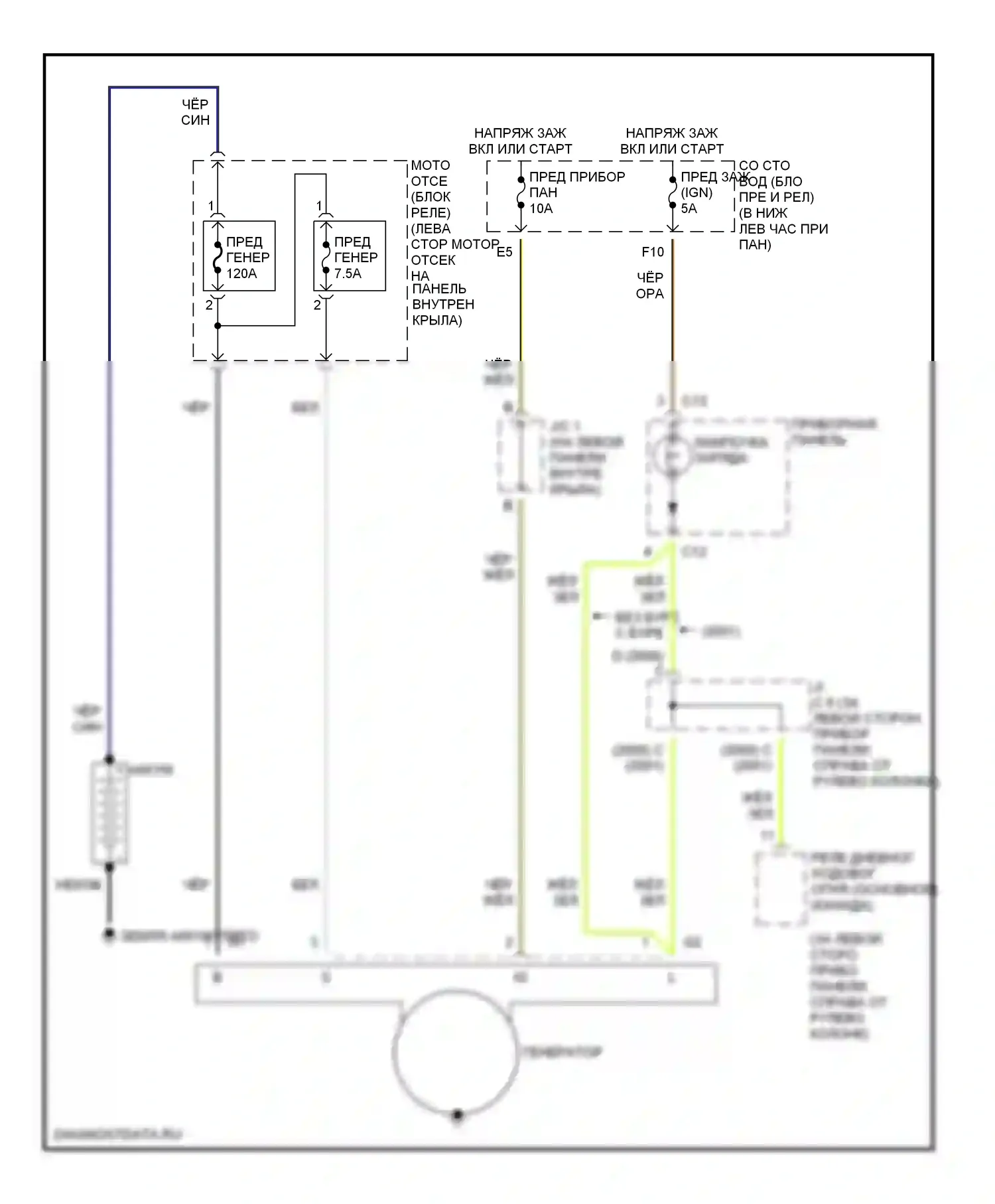 Tundra Toyota I (2000-2002): Электросхема генератора 
