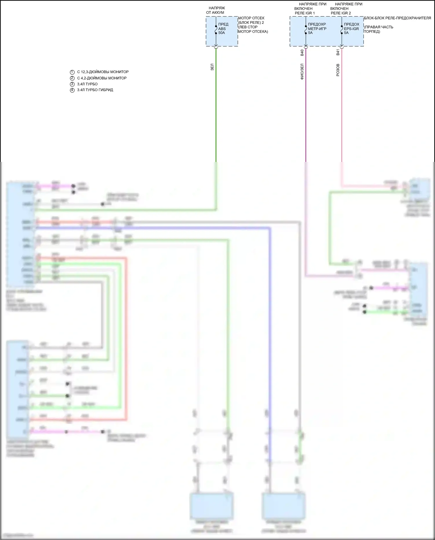 Tundra Toyota III (2021-2024): Электрический ручник электросхема 